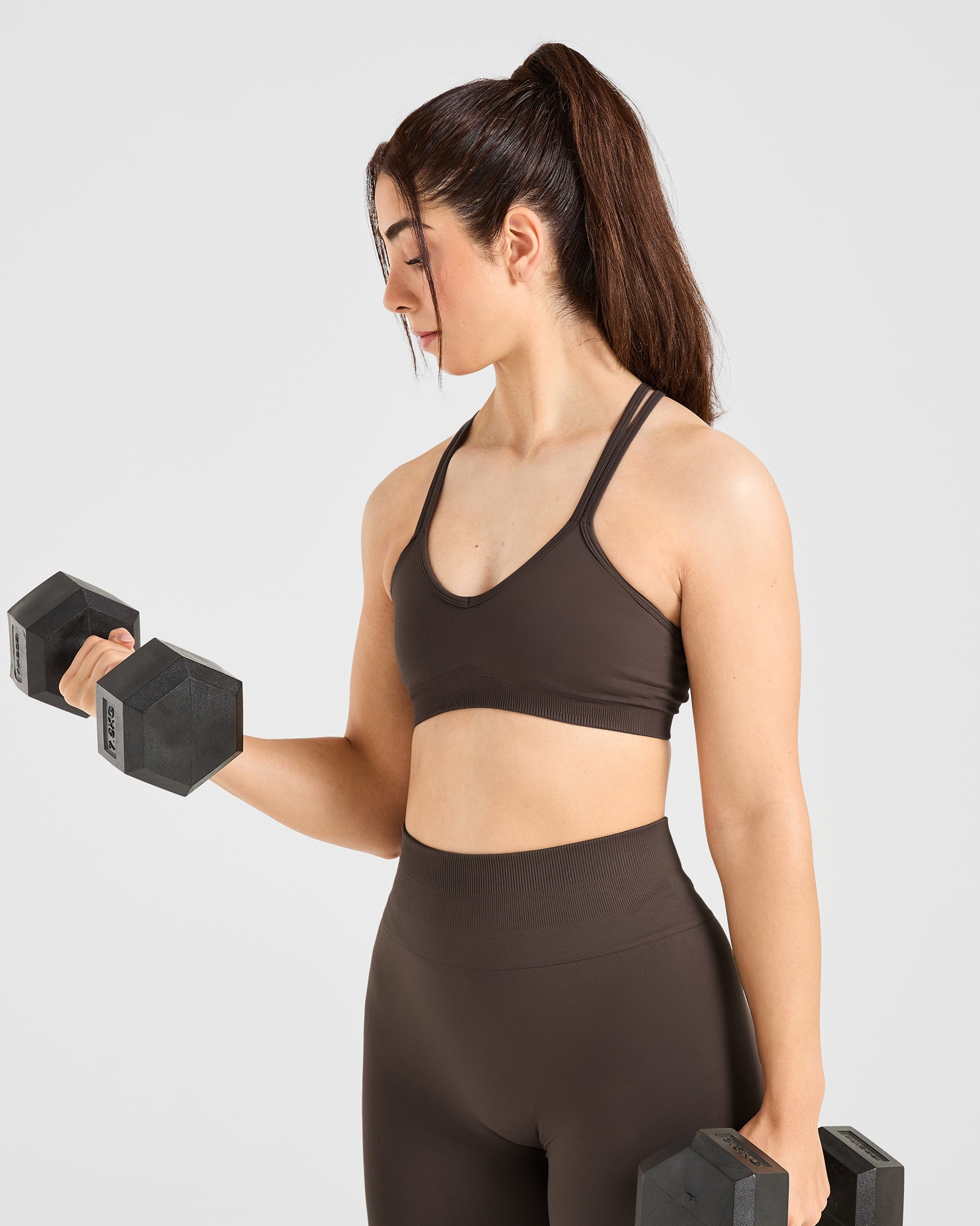 Power Seamless Sports Bra - Chestnut Brun