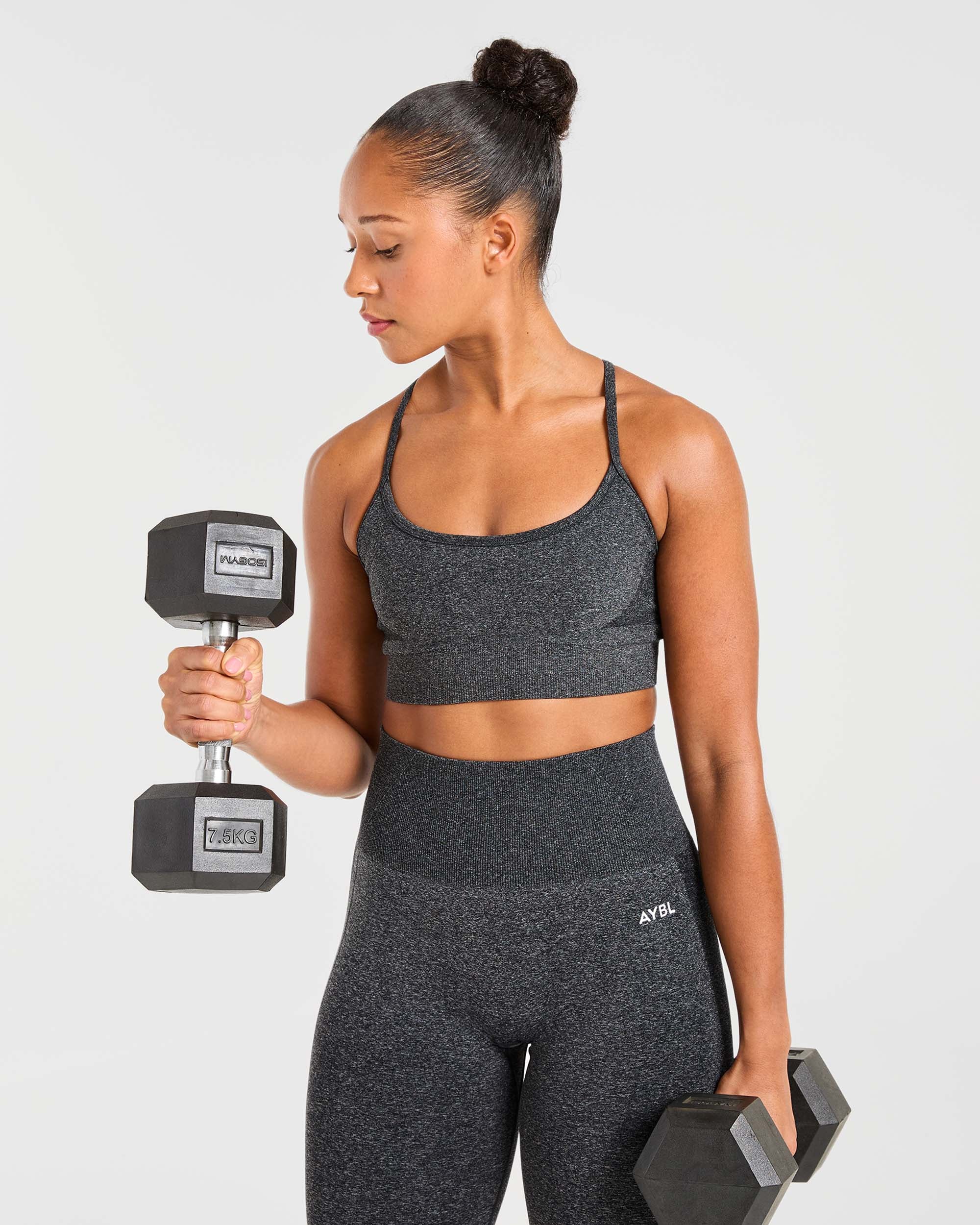 Empower Seamless Sports Bra - Noir Marl