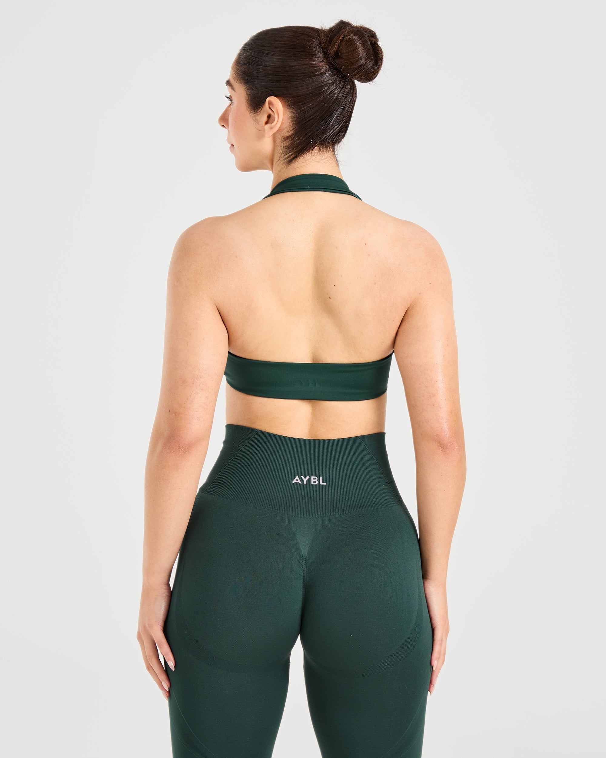 Essential Halterneck Sports Bra - Deep Vert