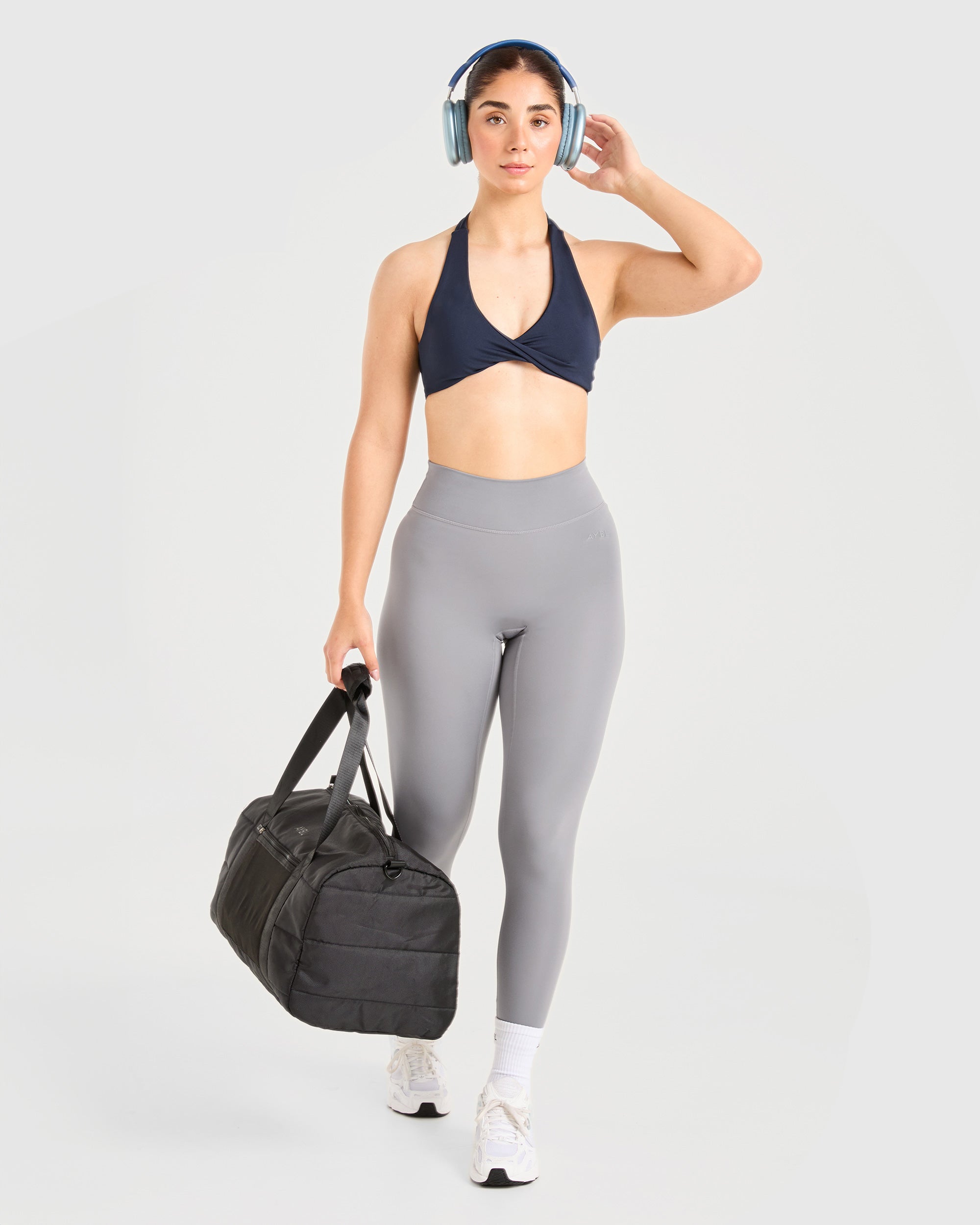 Essential Halterneck Sports Bra - Deep Navy