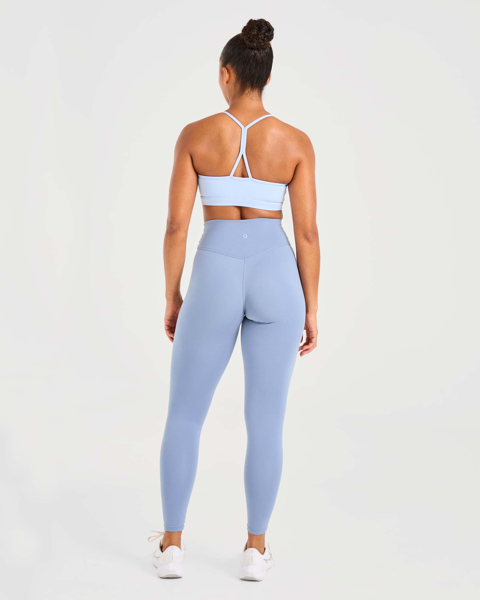 Essential Ruched Sports Bra - Powder Bleu