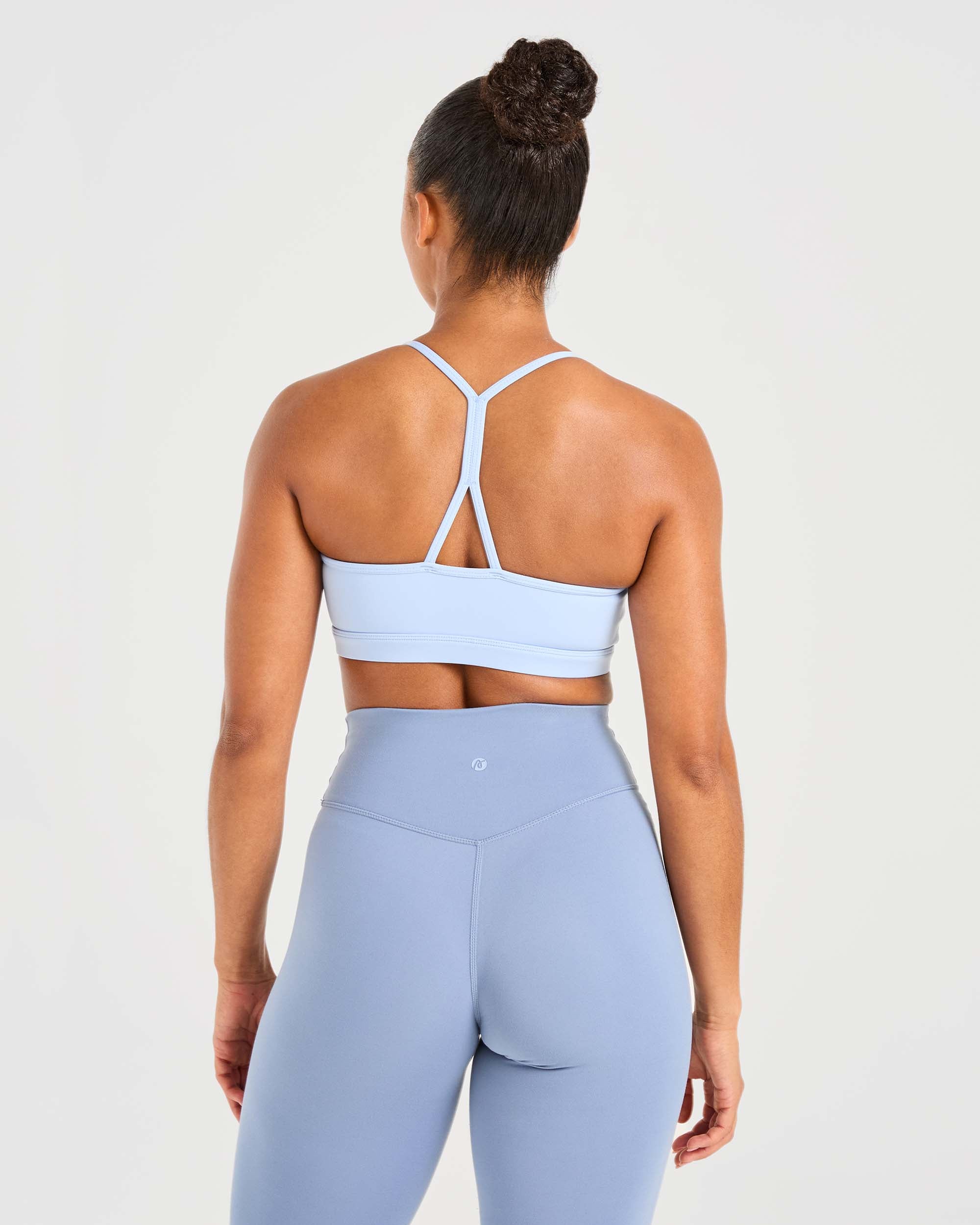 Essential Ruched Sports Bra - Powder Bleu