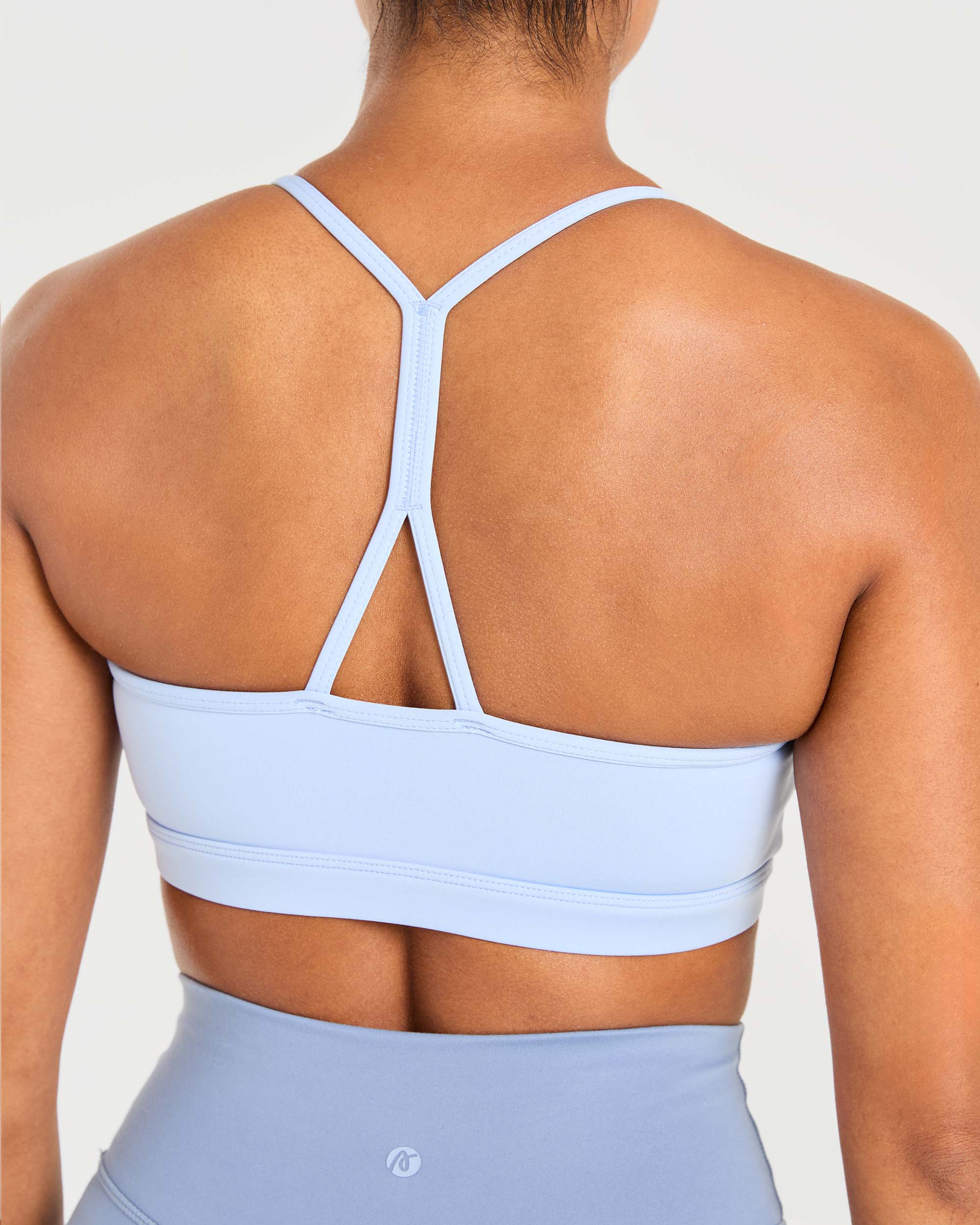 Essential Ruched Sports Bra - Powder Bleu