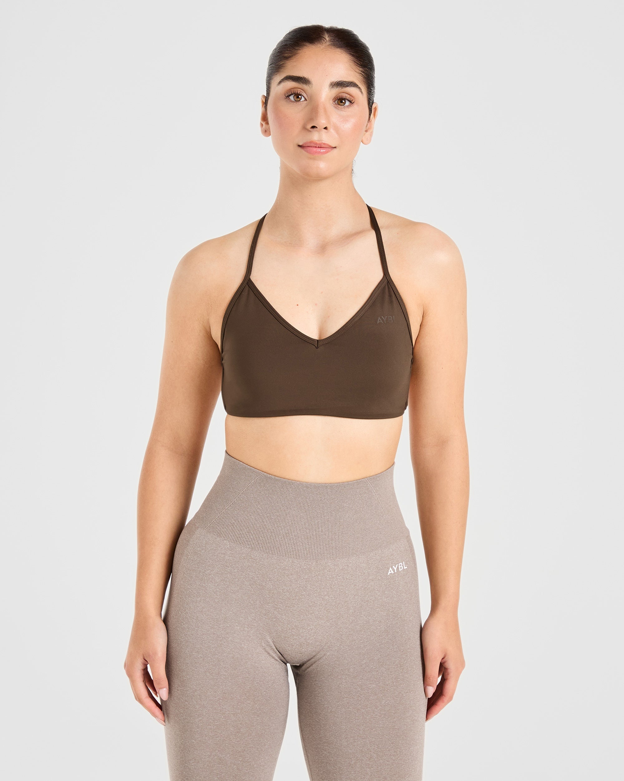 Essential Crossback Sports Bra - Deep Cocoa Brun