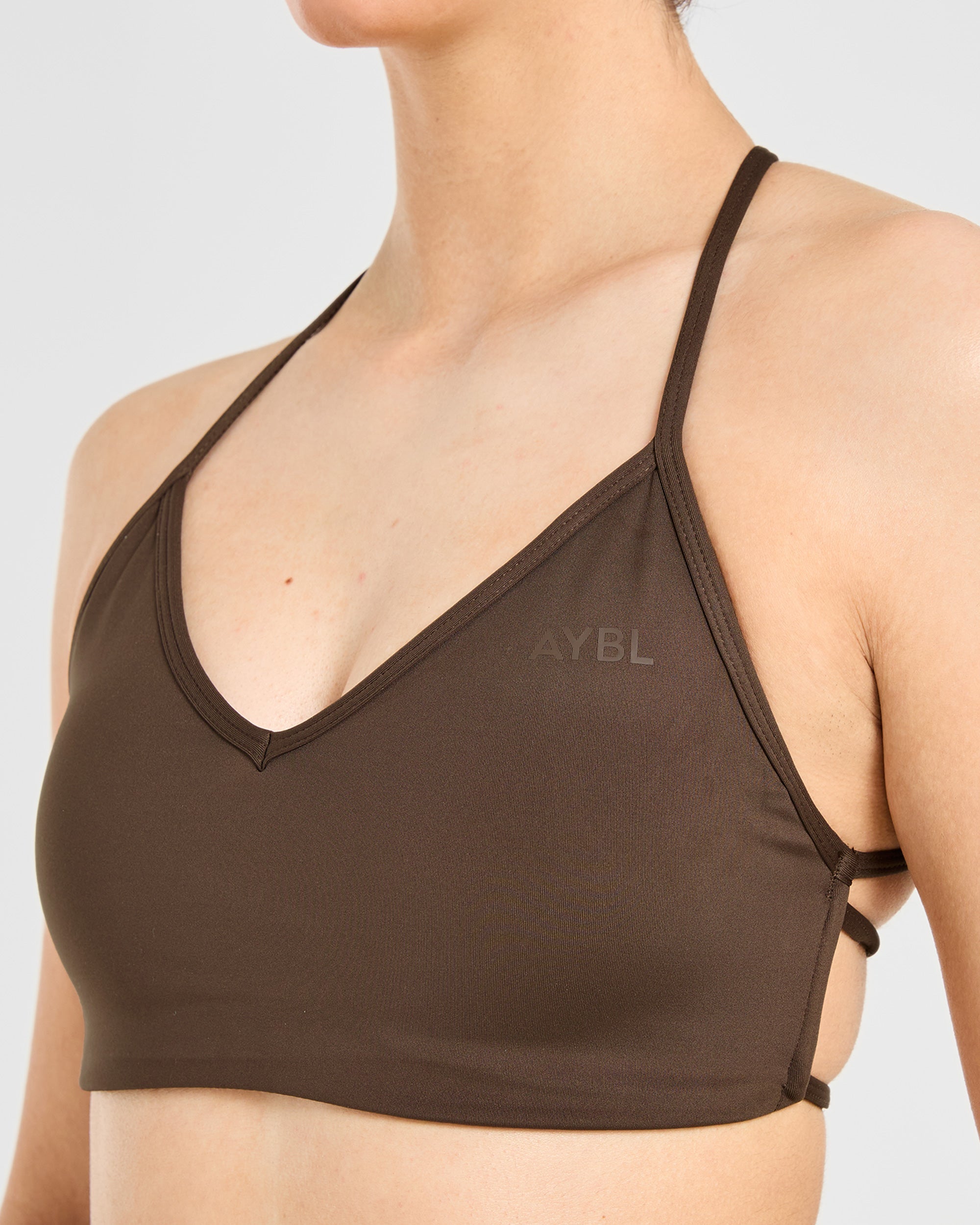 Essential Crossback Sports Bra - Deep Cocoa Brun