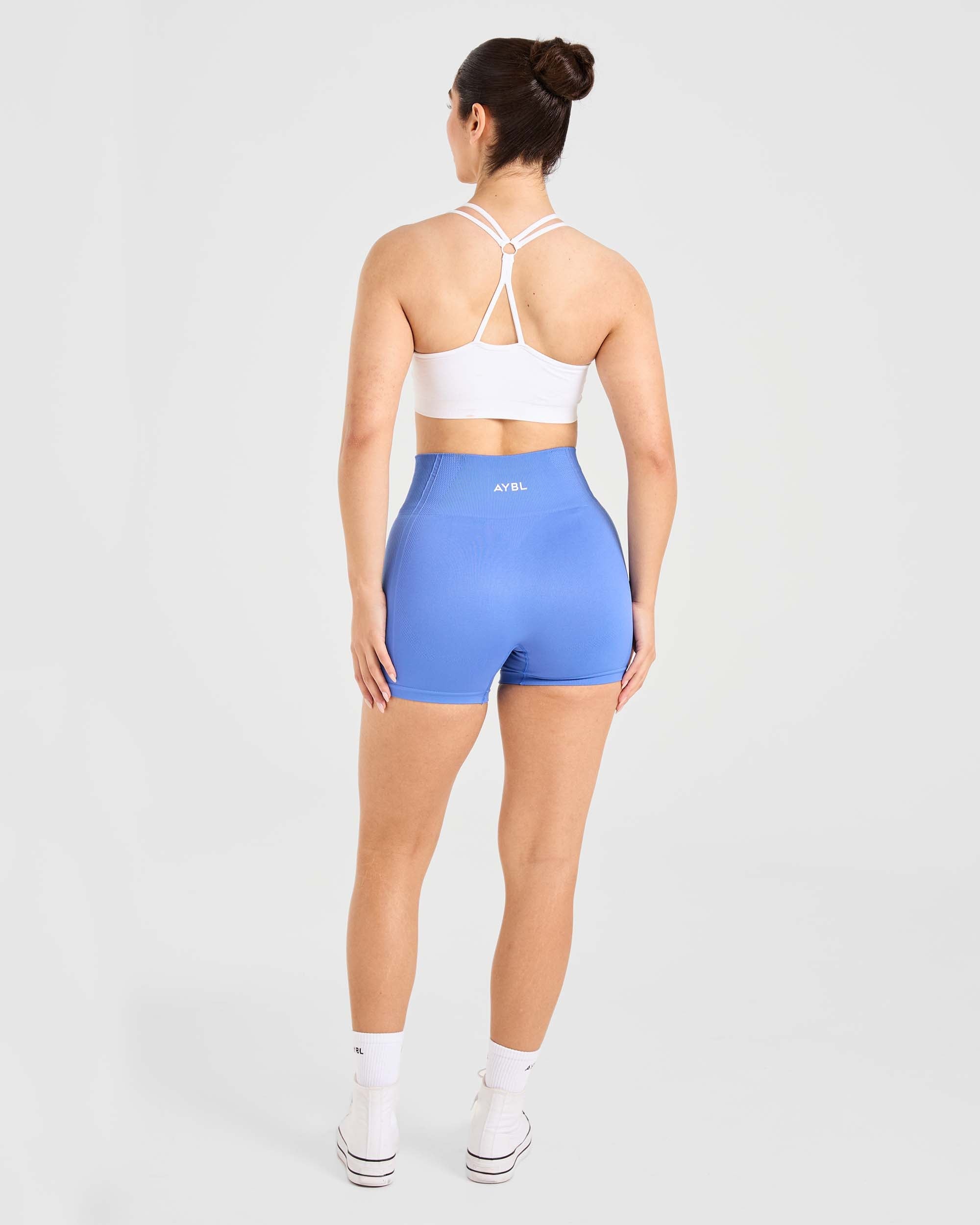 Essential Seamless Ruched Sports Bra - Blanc