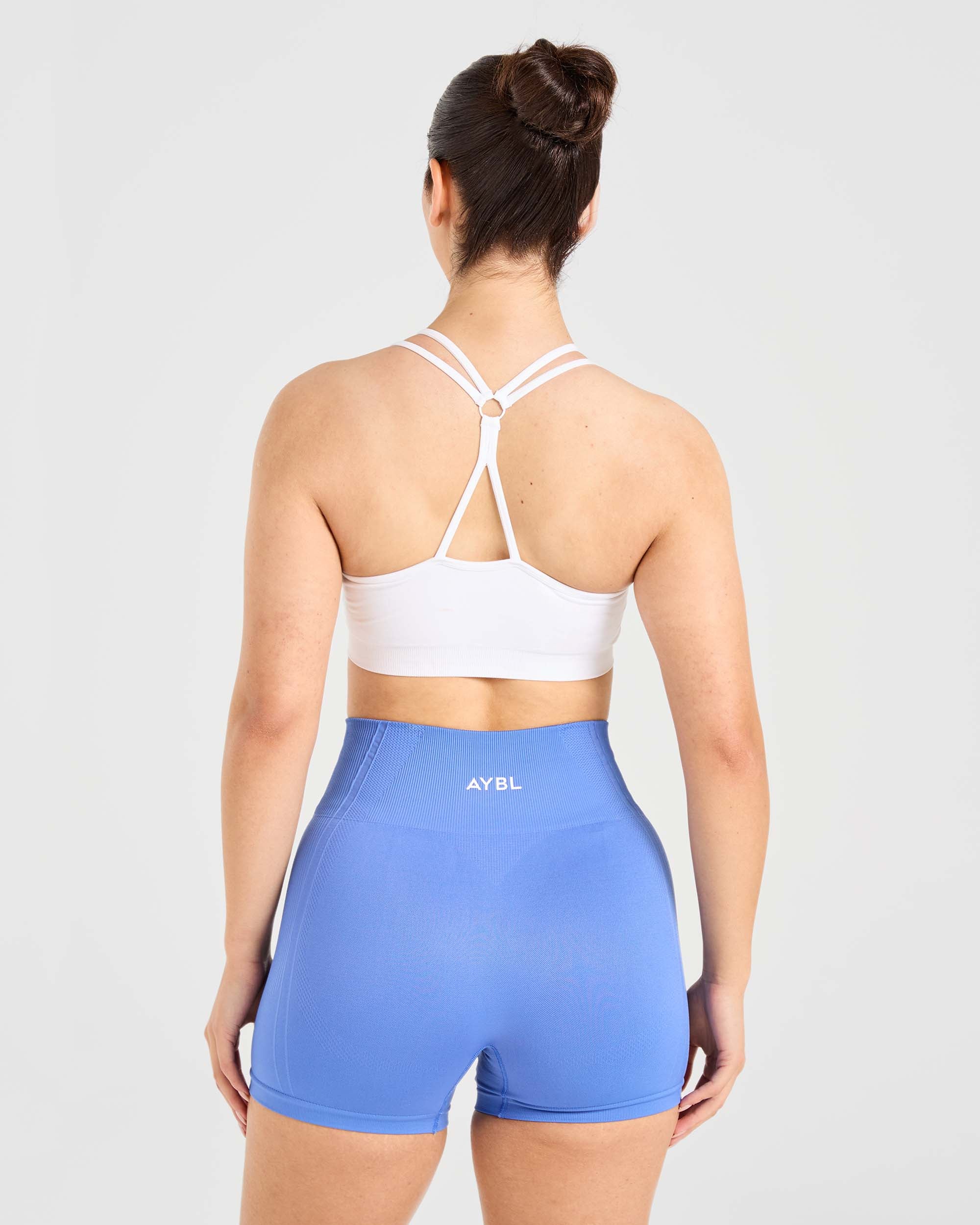 Essential Seamless Ruched Sports Bra - Blanc