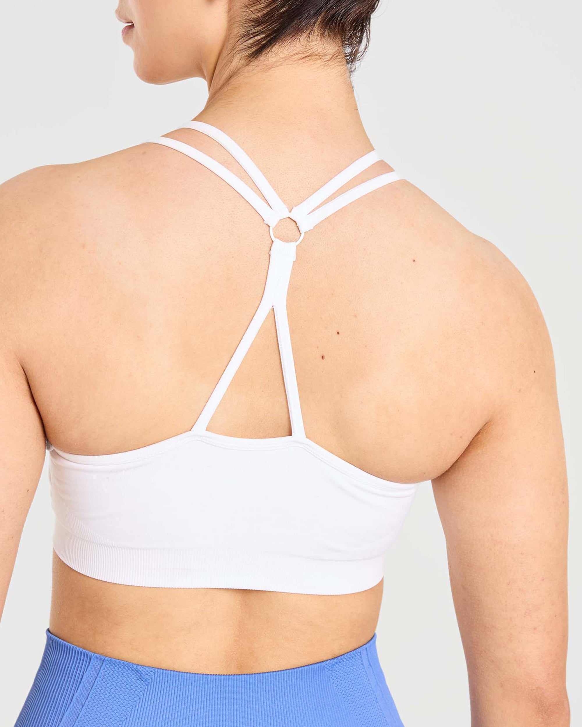 Essential Seamless Ruched Sports Bra - Blanc