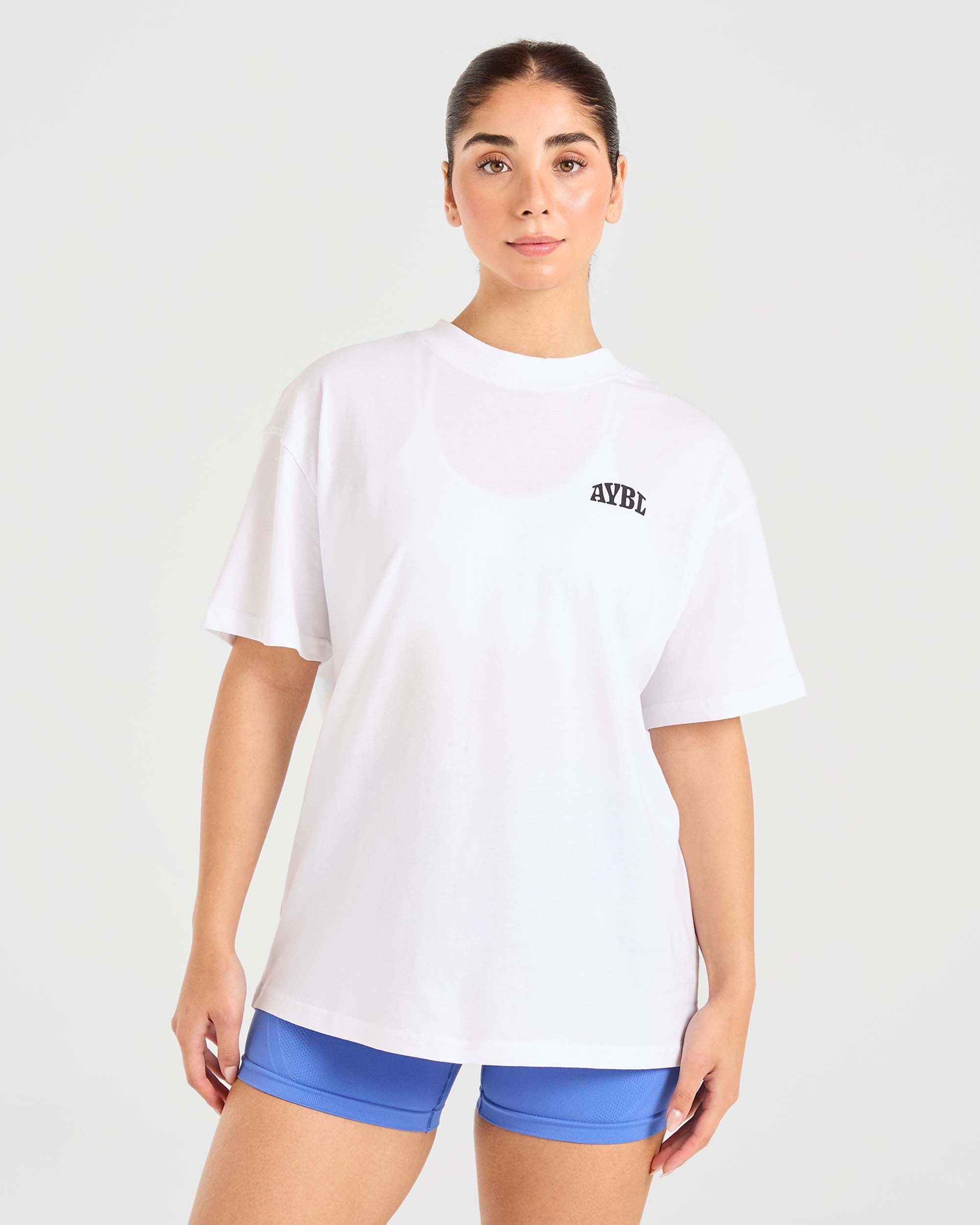 Mind Over Matter Oversized T Shirt - Blanc