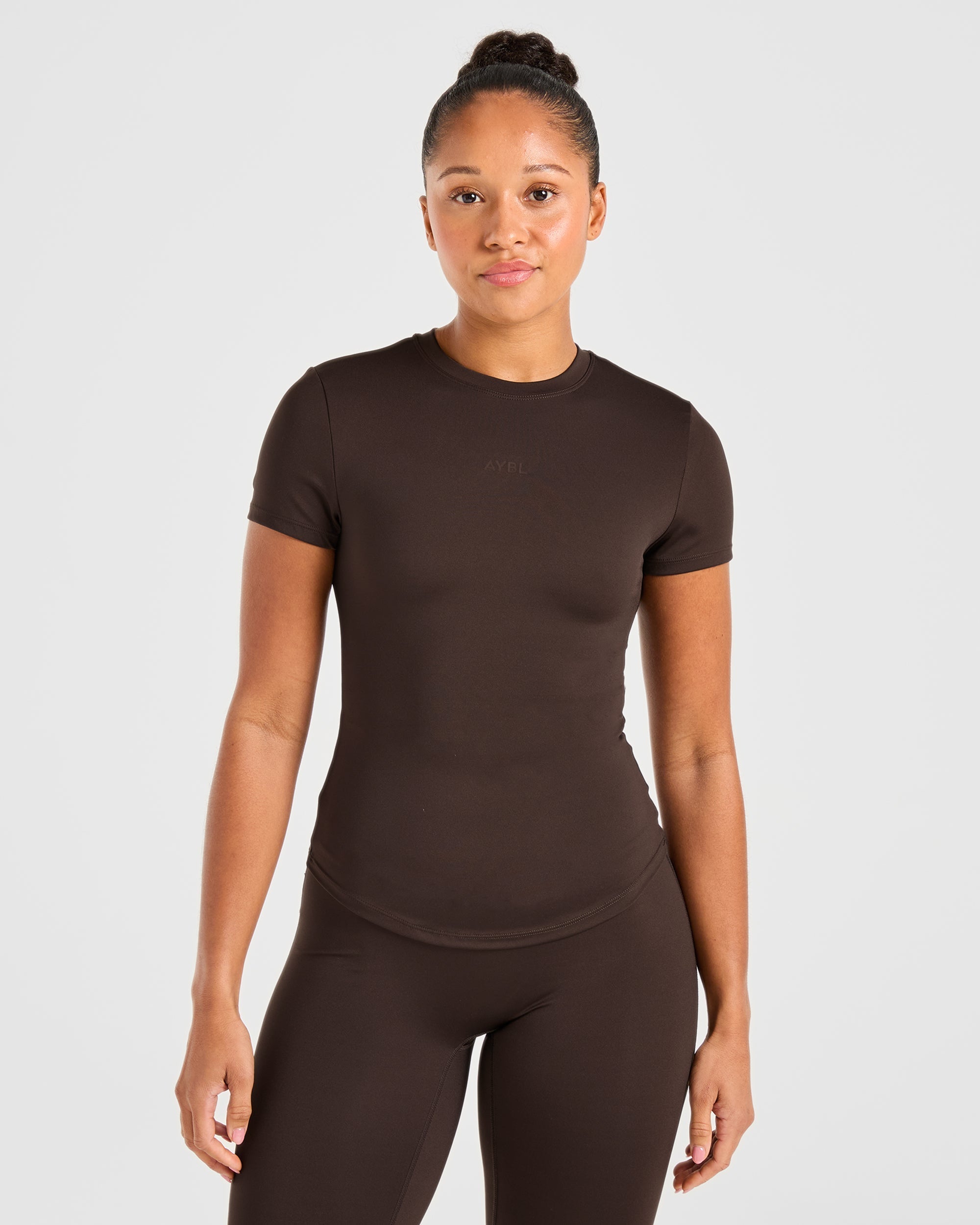 Sculpt T Shirt - Deep Cocoa Brun