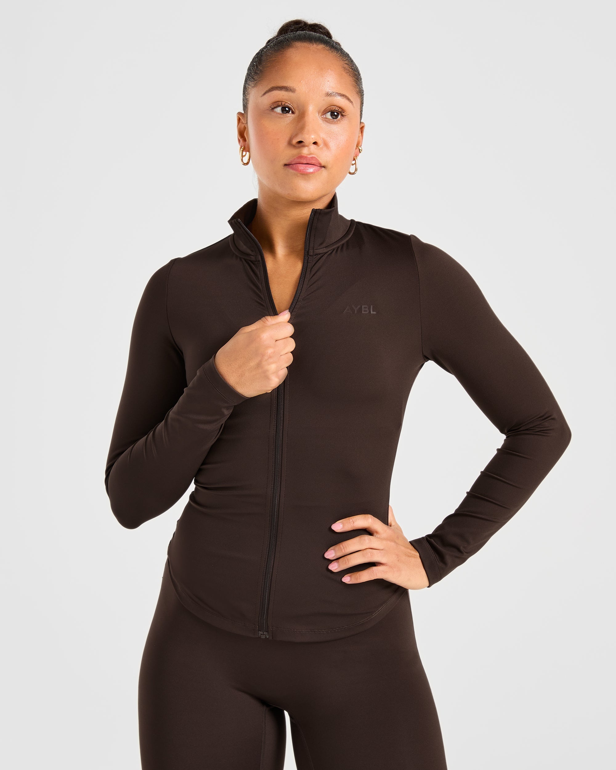 Sculpt Zip Jacket - Deep Cocoa Brun