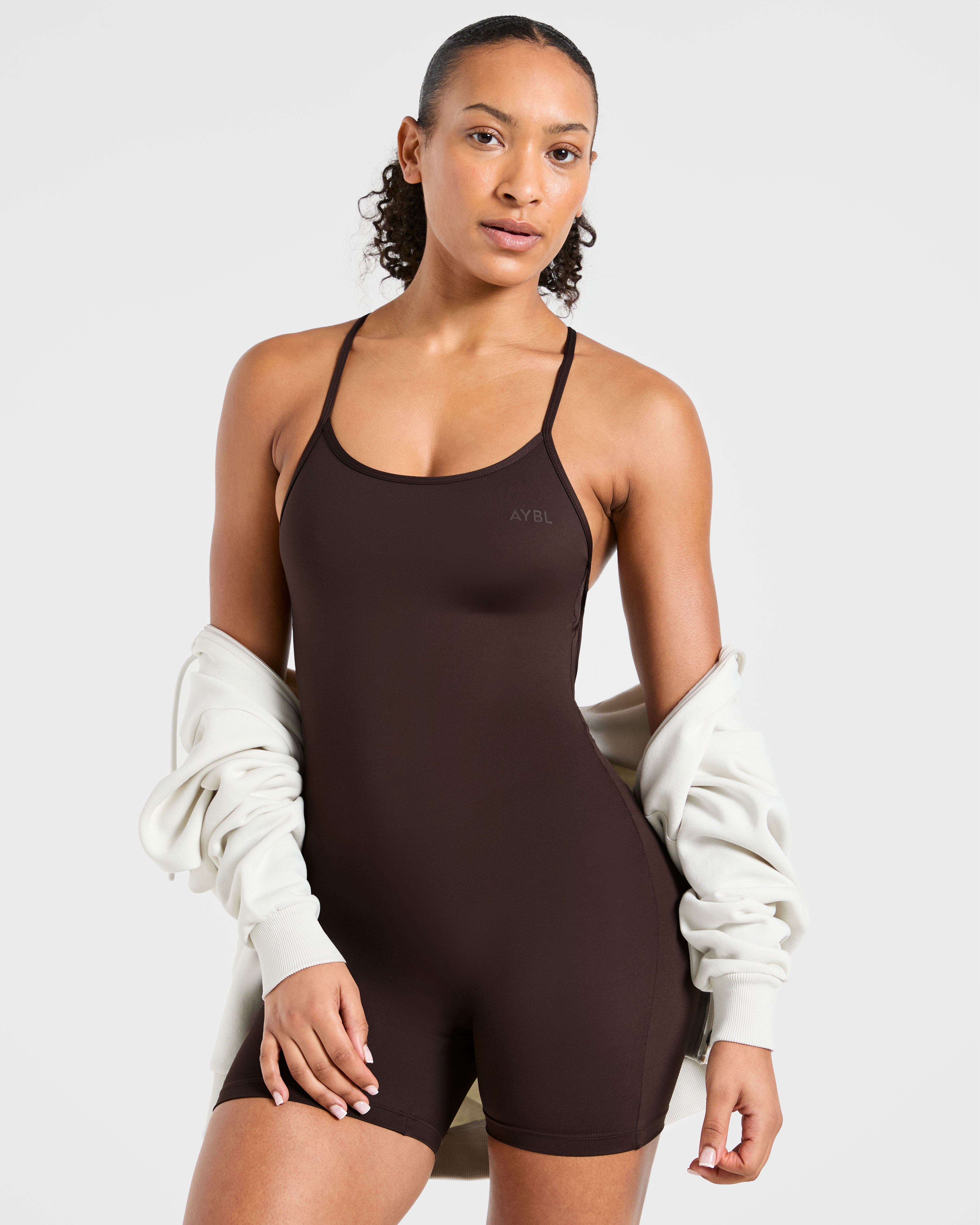Sculpt Backless All In One - Deep Cocoa Marron