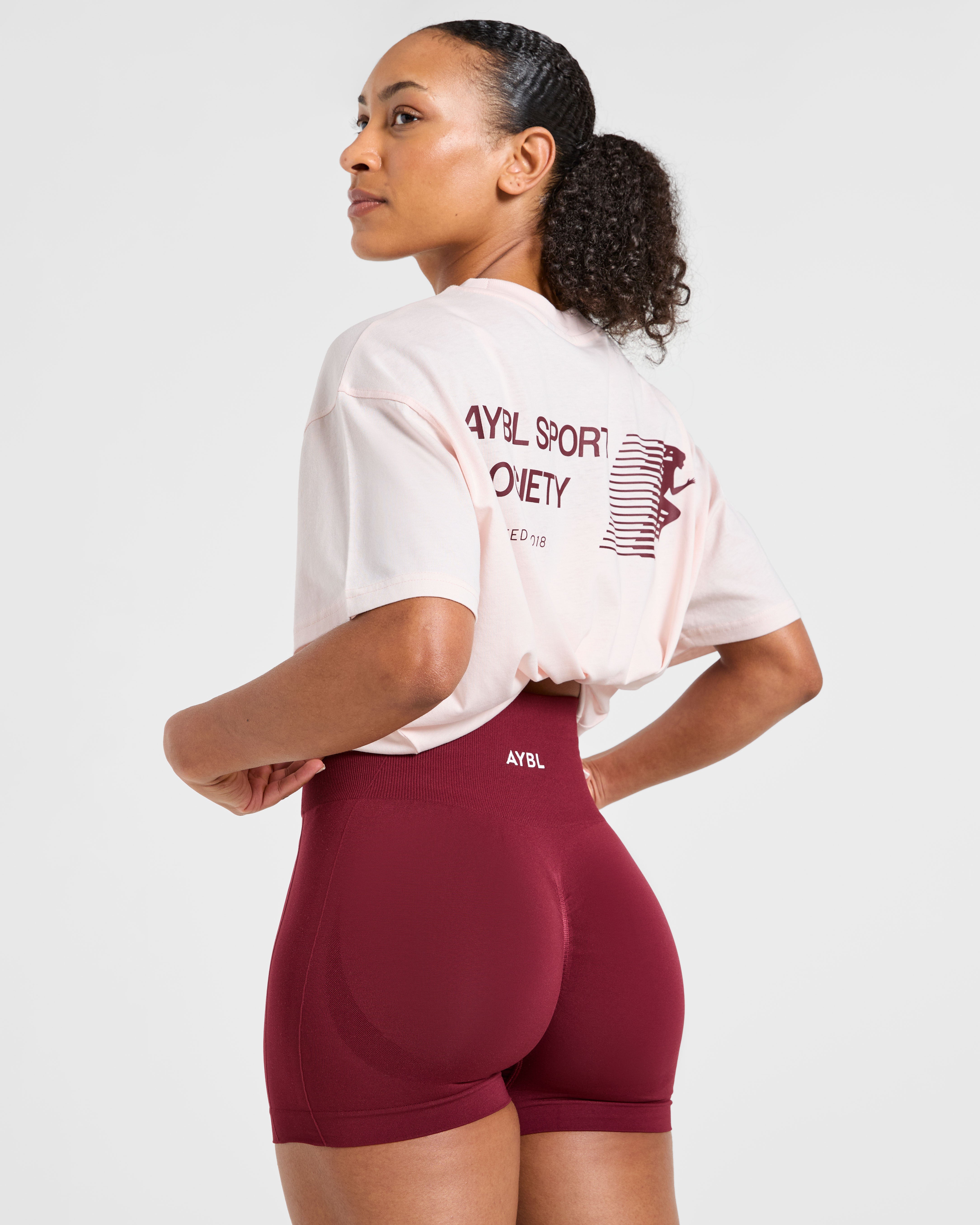 Sport Society Oversized T Shirt - Rose