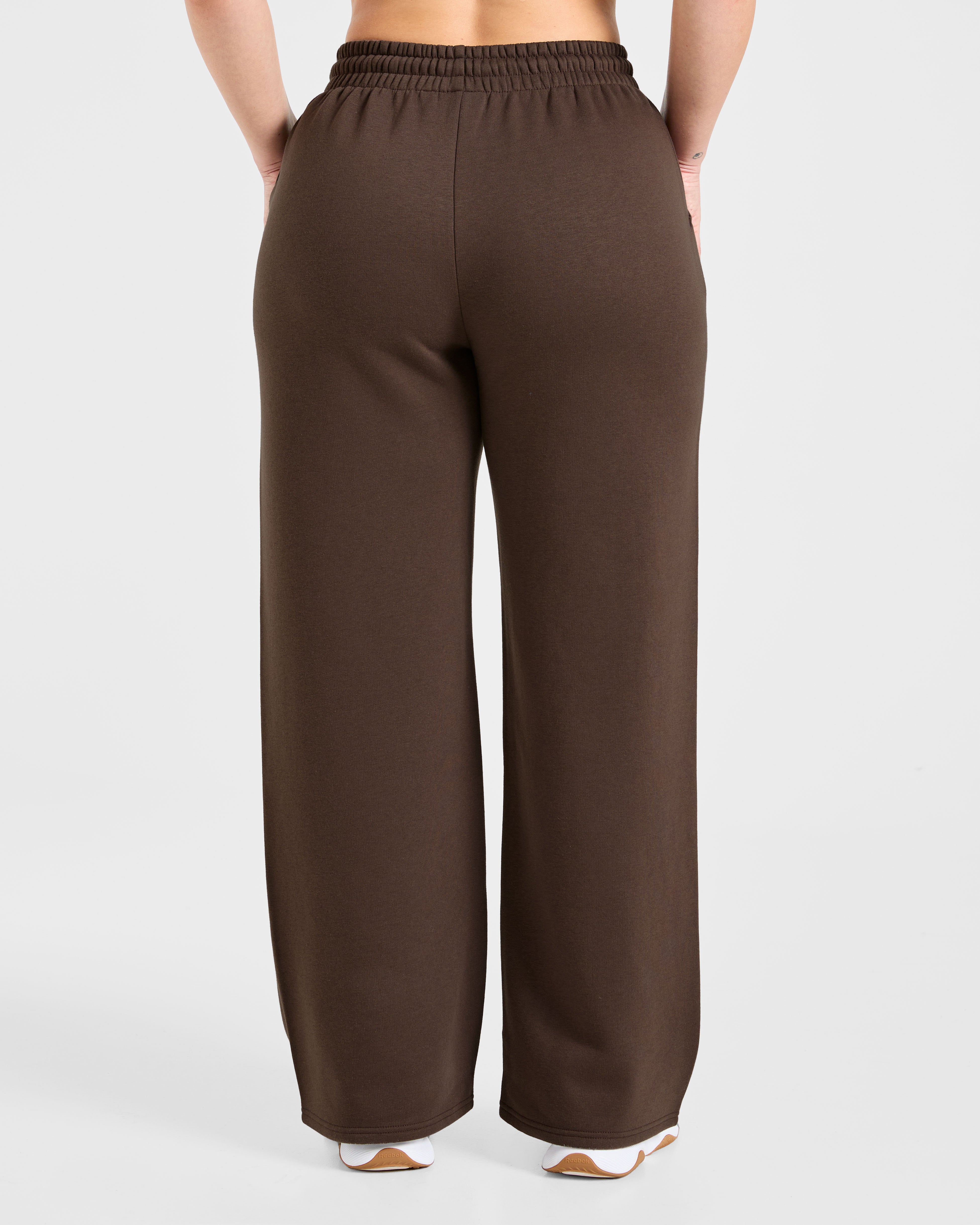 Sports Collective Oversized Straight Leg Joggers - Marron