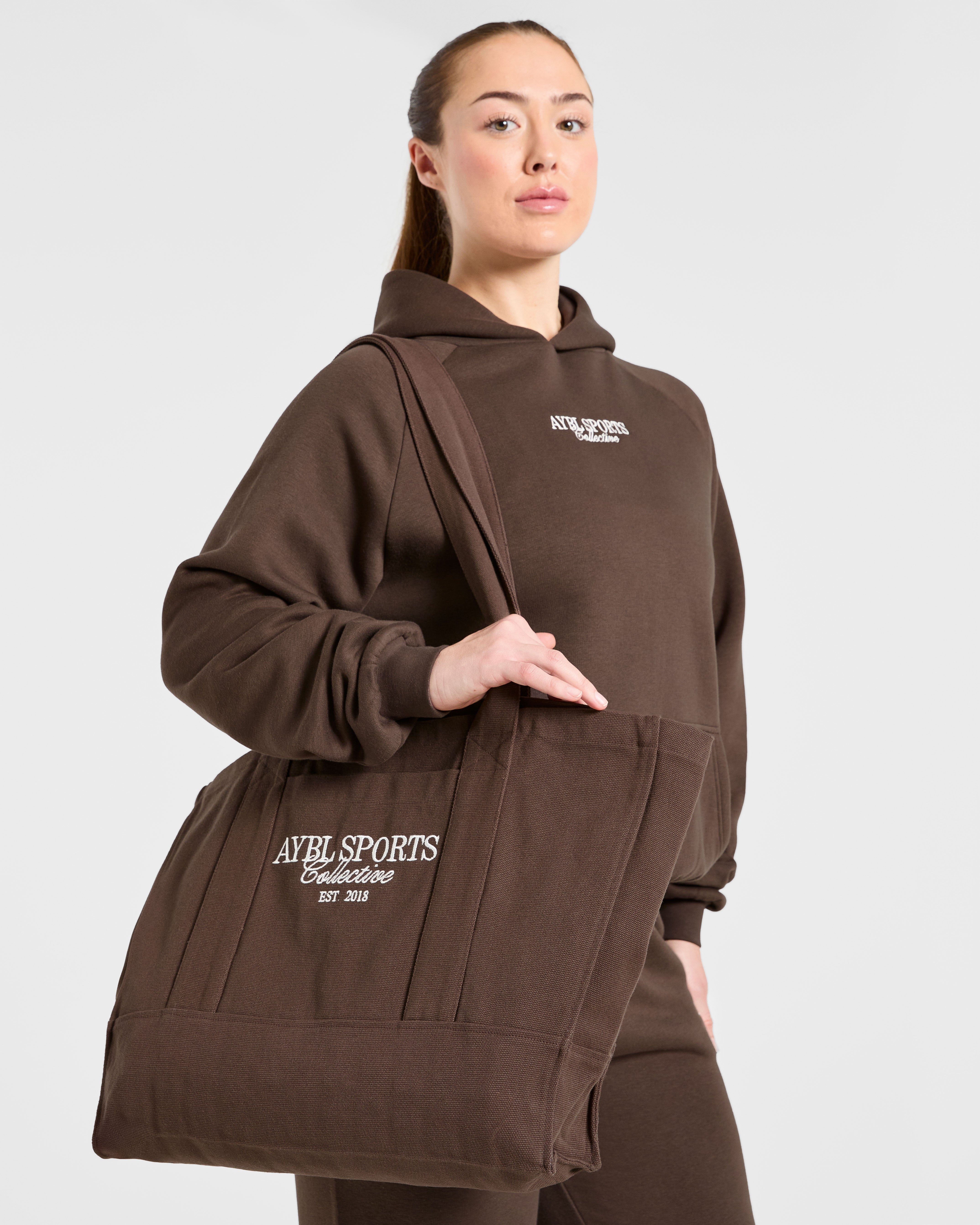 Sports Collective Oversized Hoodie - Marron