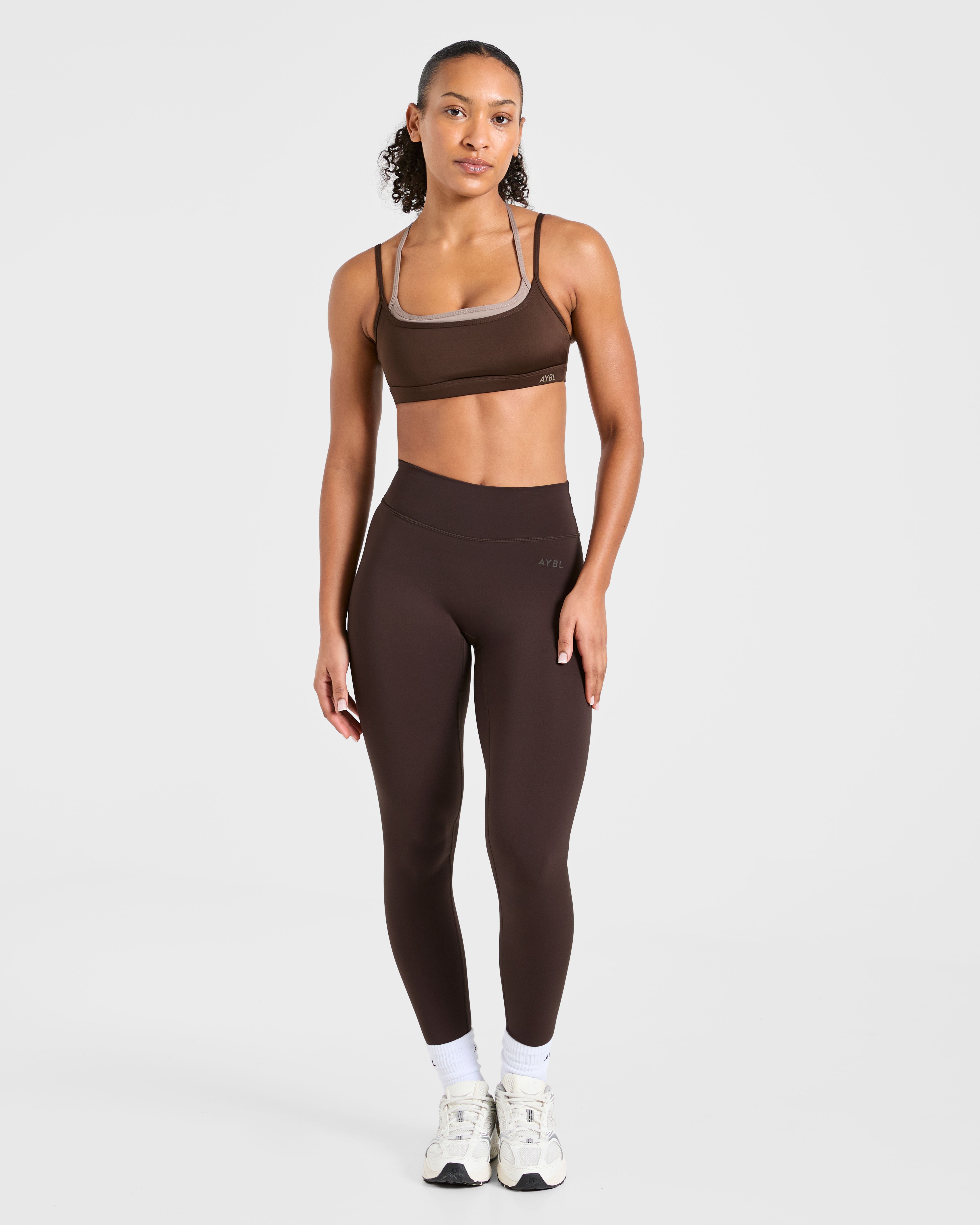 Essential Double Layer Sports Bra - Marron