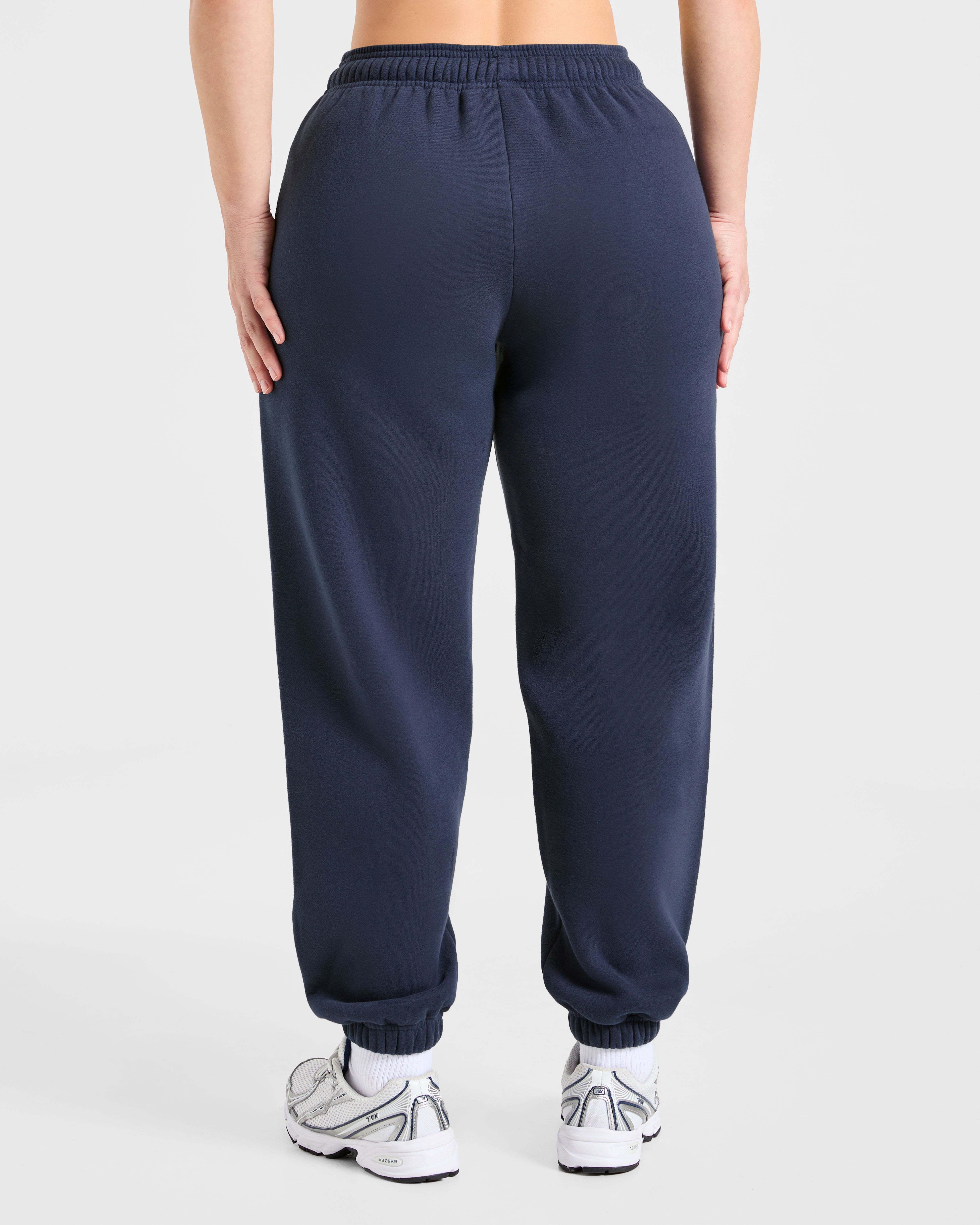 Retro Athletics Oversized Joggers - Navy/Jaune