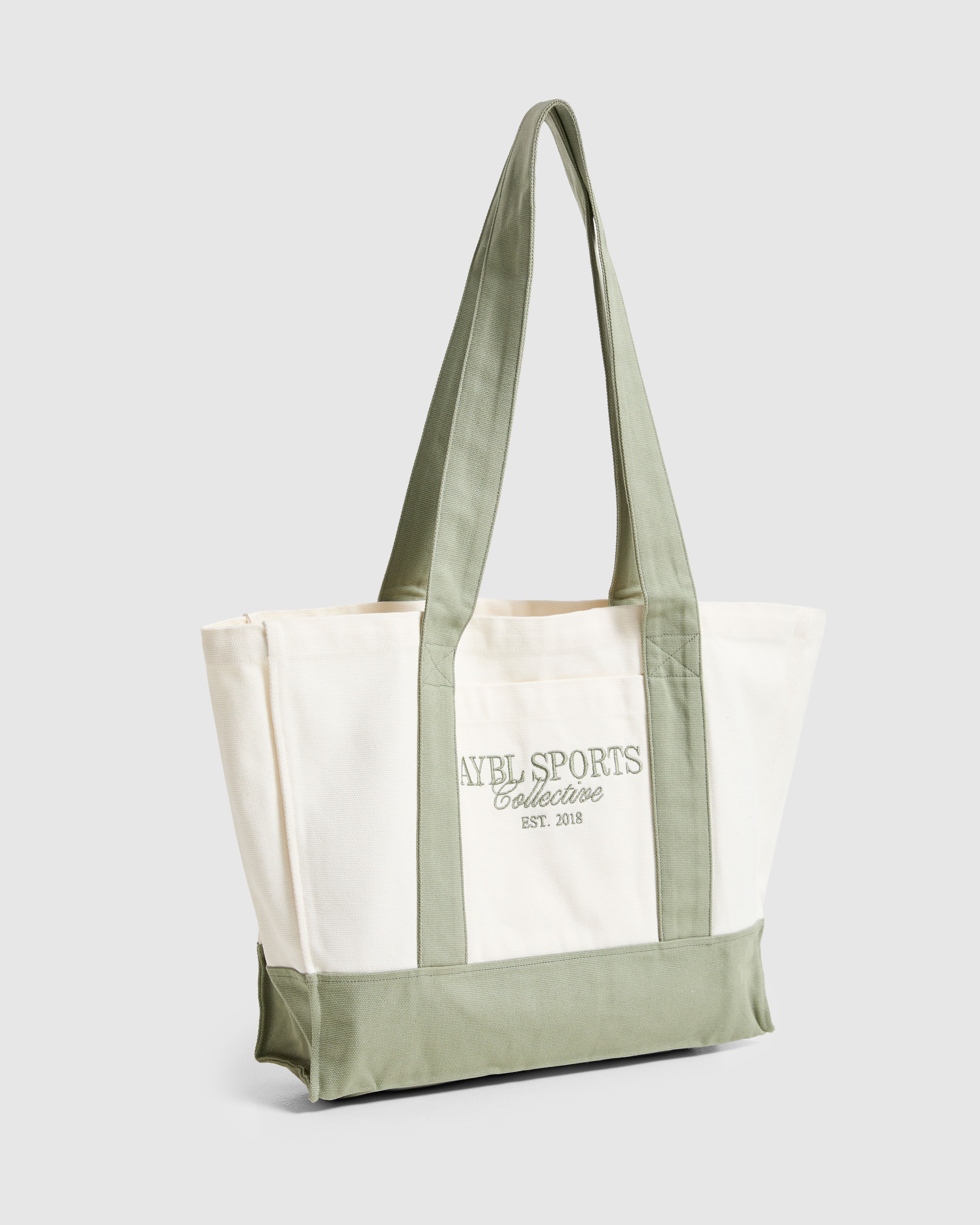 Sports Collective Tote Bag - Off Blanc/Vert