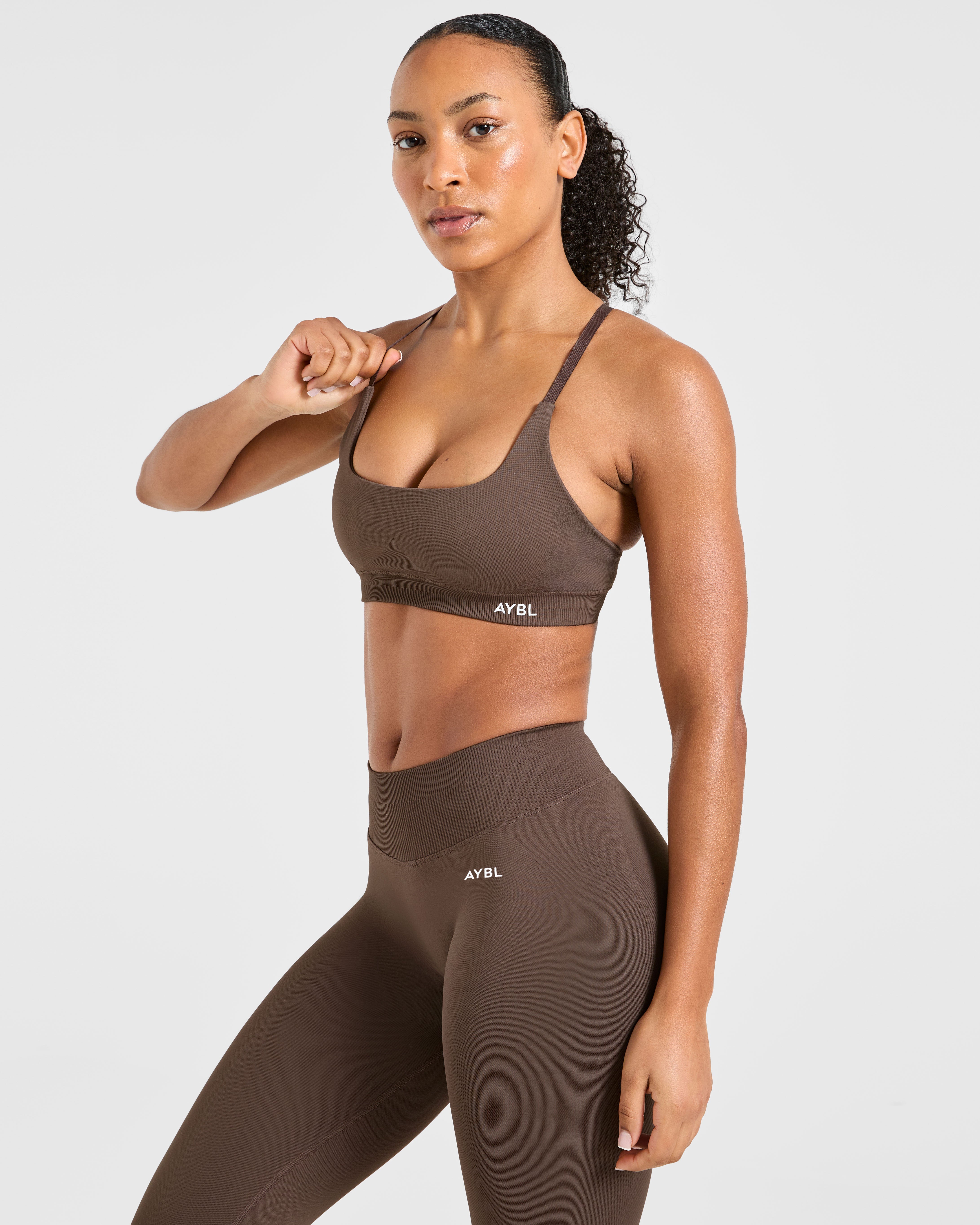 Enhance Seamless Sports Bra - Marron