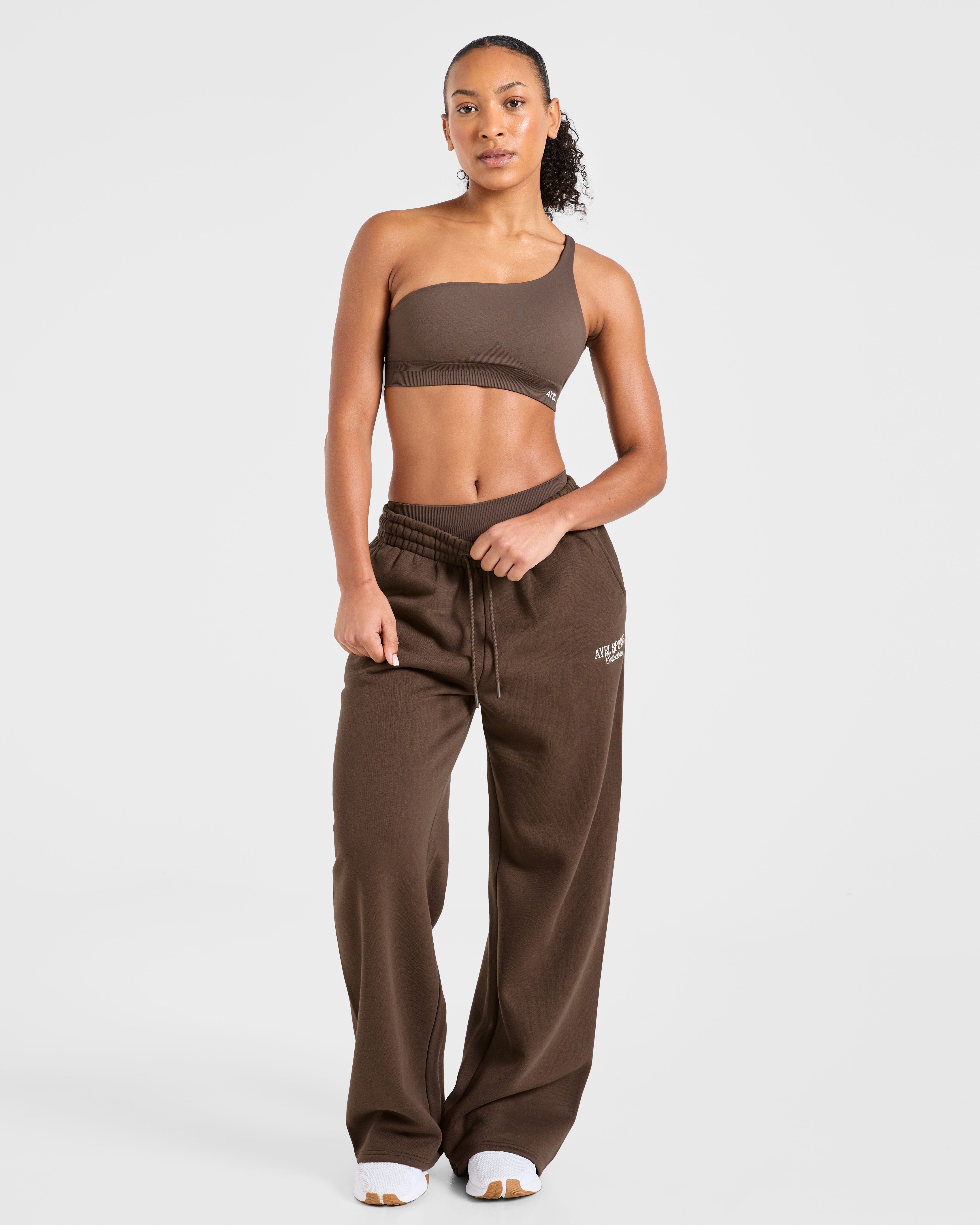 Enhance Seamless One Shoulder Sports Bra - Marron
