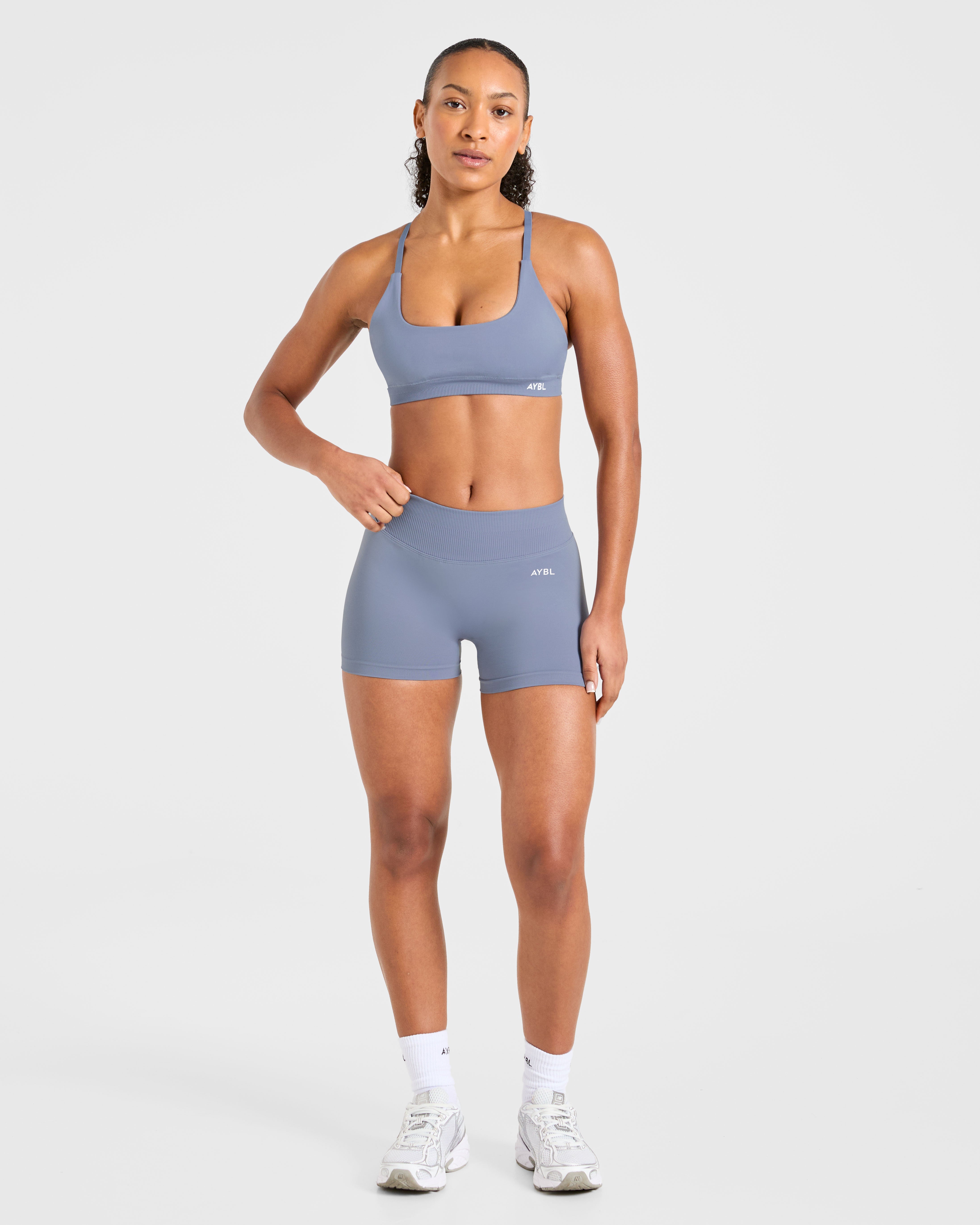 Enhance Seamless Sports Bra - Slate Bleu