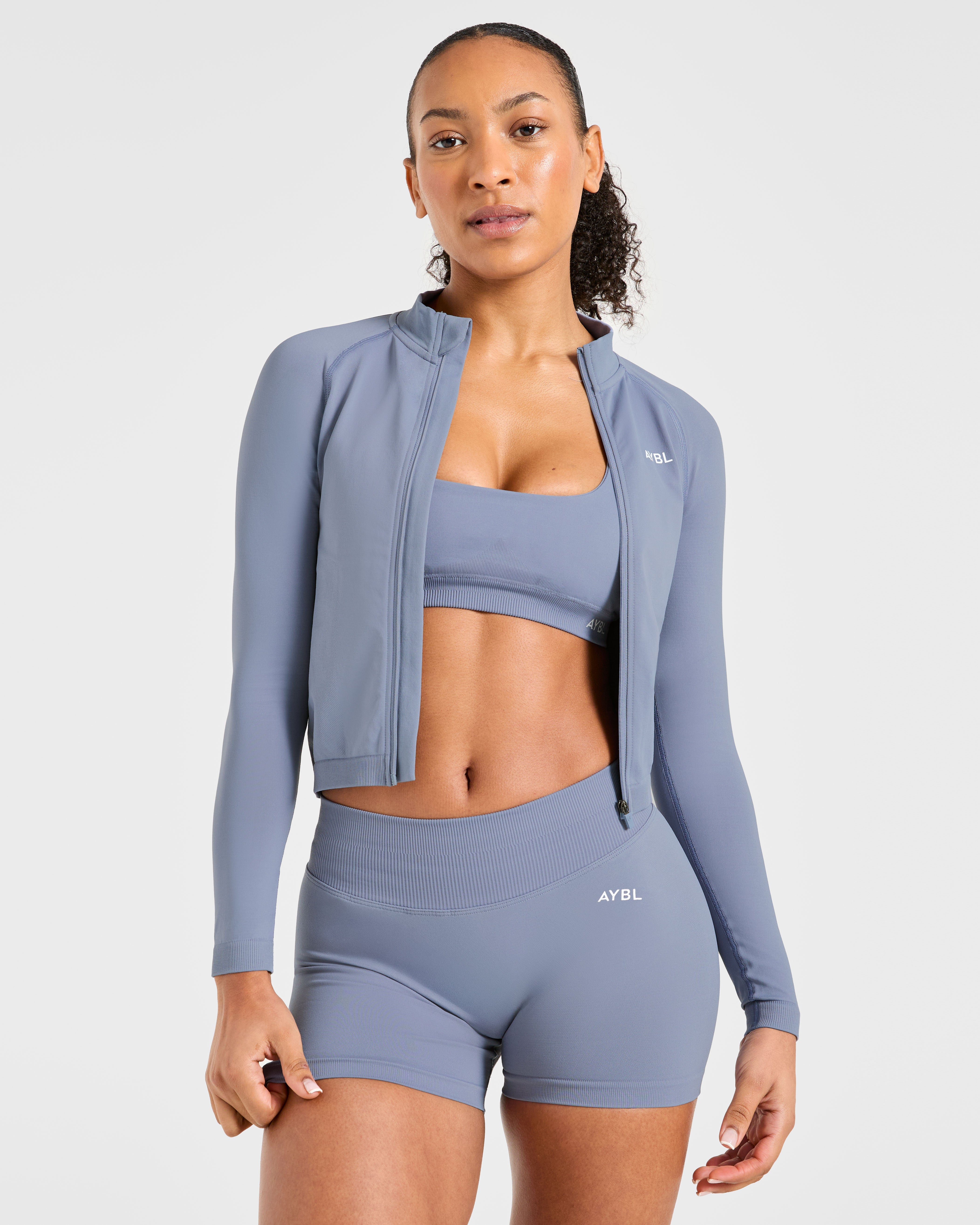 Enhance Seamless Jacket - Slate Bleu