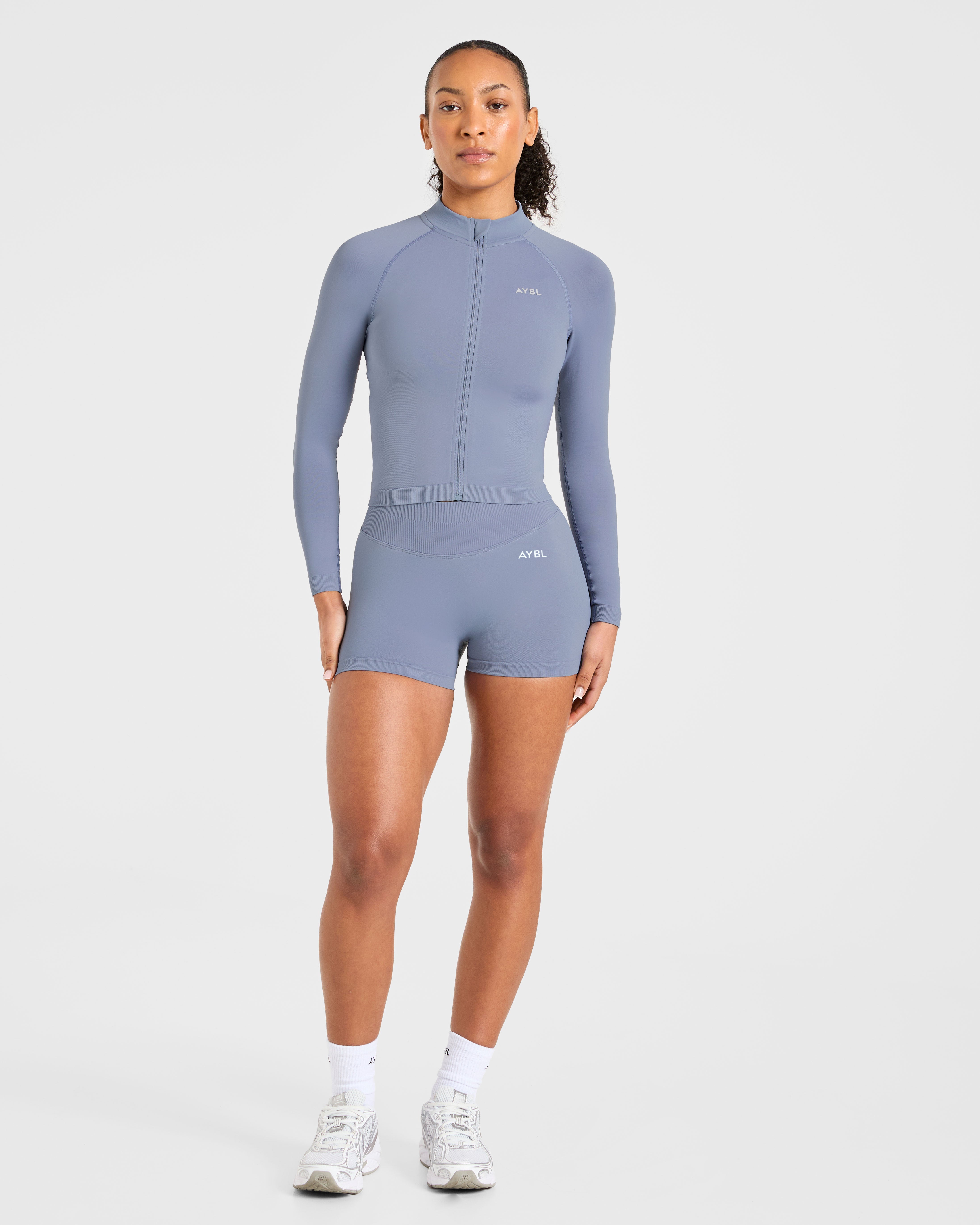 Enhance Seamless Jacket - Slate Bleu