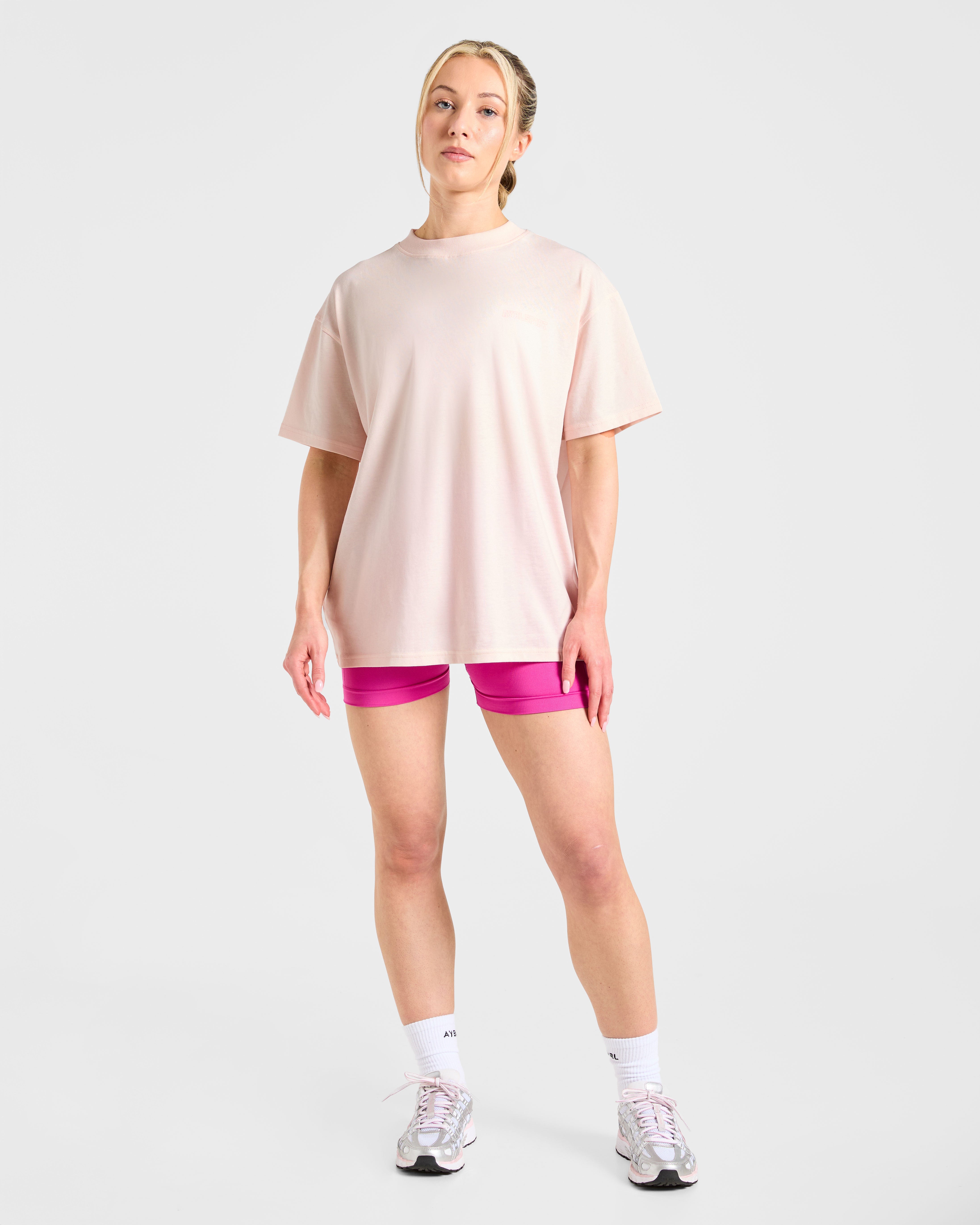 Varsity Dept. Oversized T Shirt - Rose