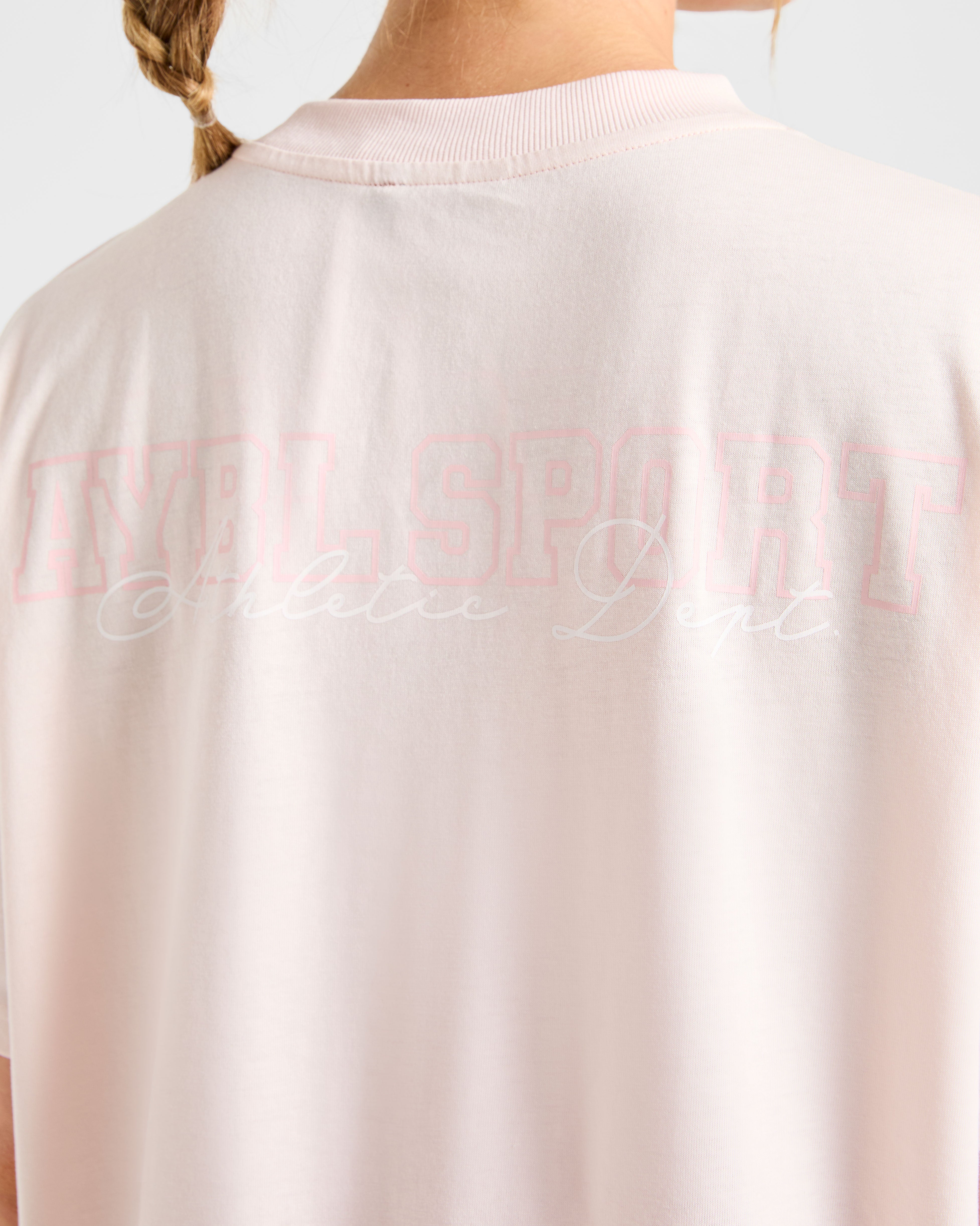 Varsity Dept. Oversized T Shirt - Rose
