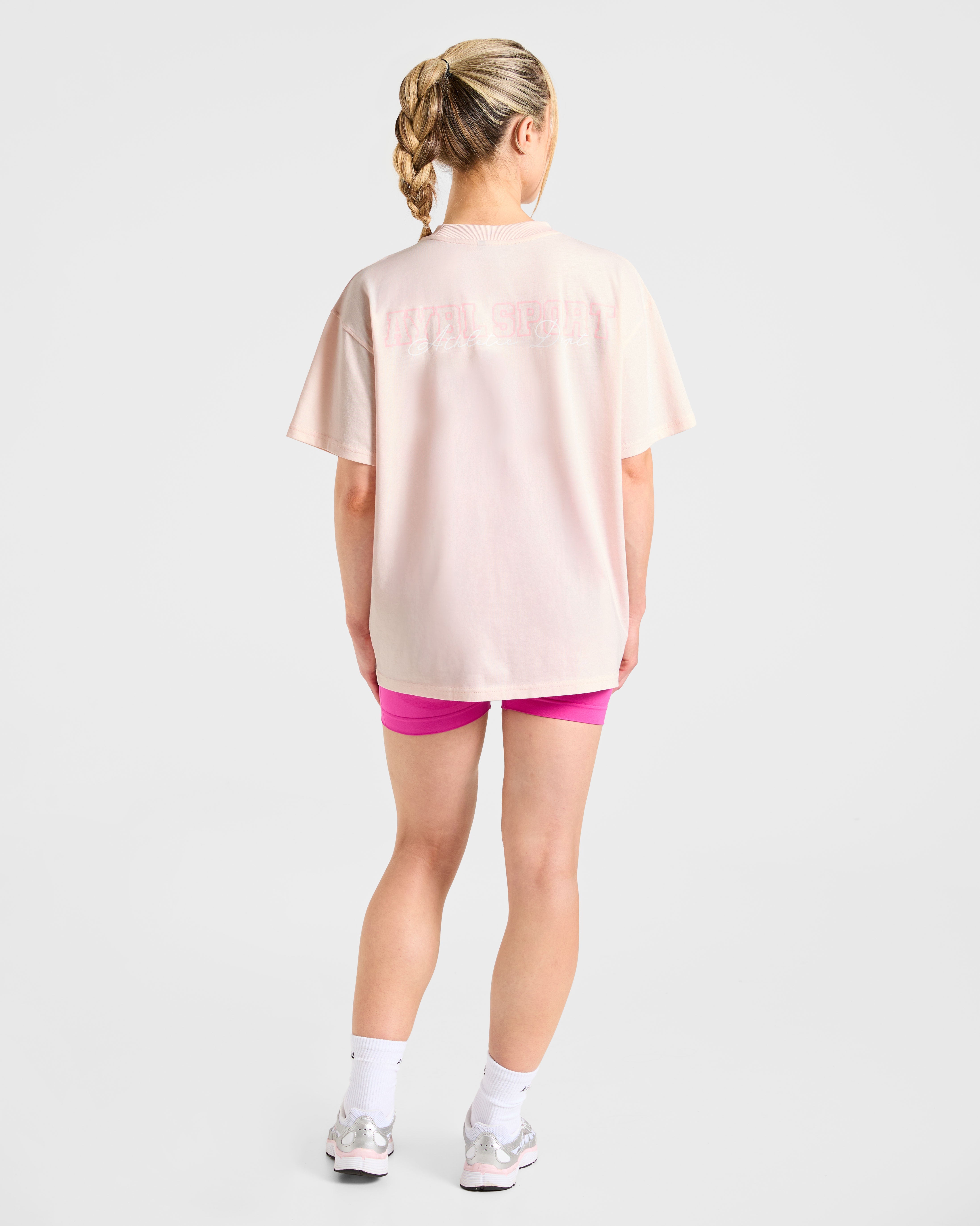 Varsity Dept. Oversized T Shirt - Rose