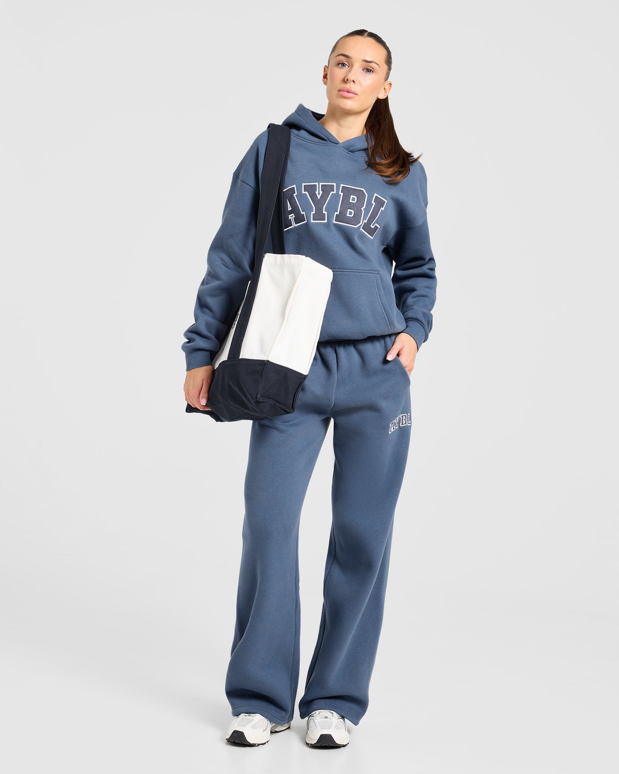 Varsity 2.0 Oversized Hoodie - Denim Bleu