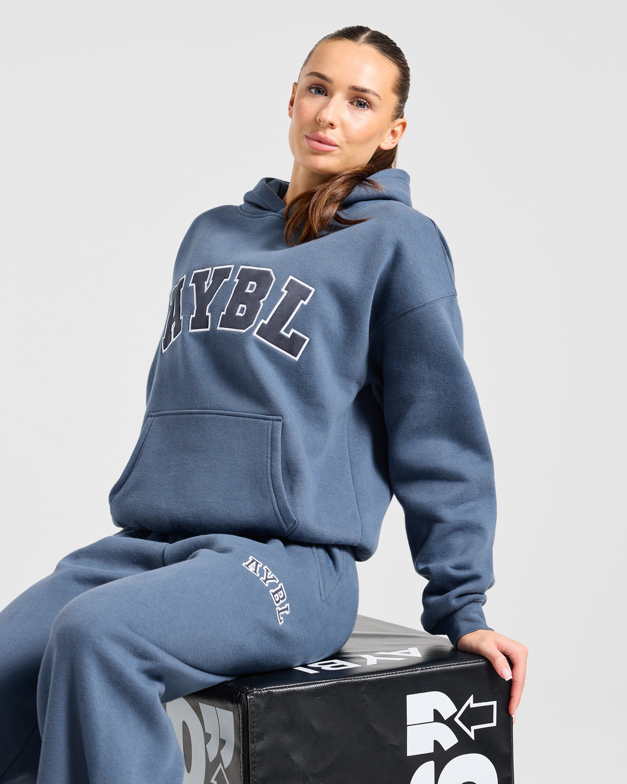 Varsity 2.0 Oversized Hoodie - Denim Bleu