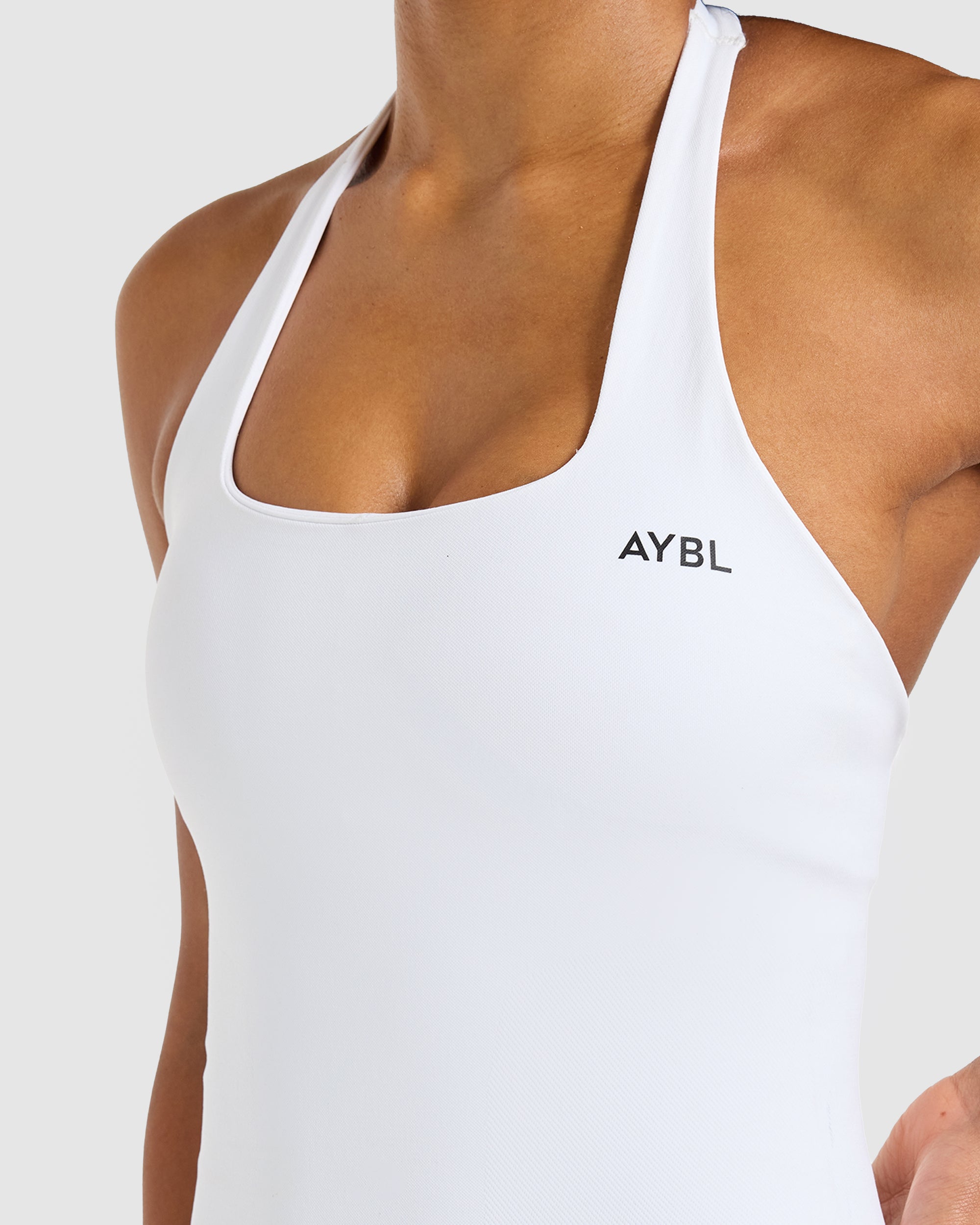 Enhance Seamless Halterneck Top - Blanc