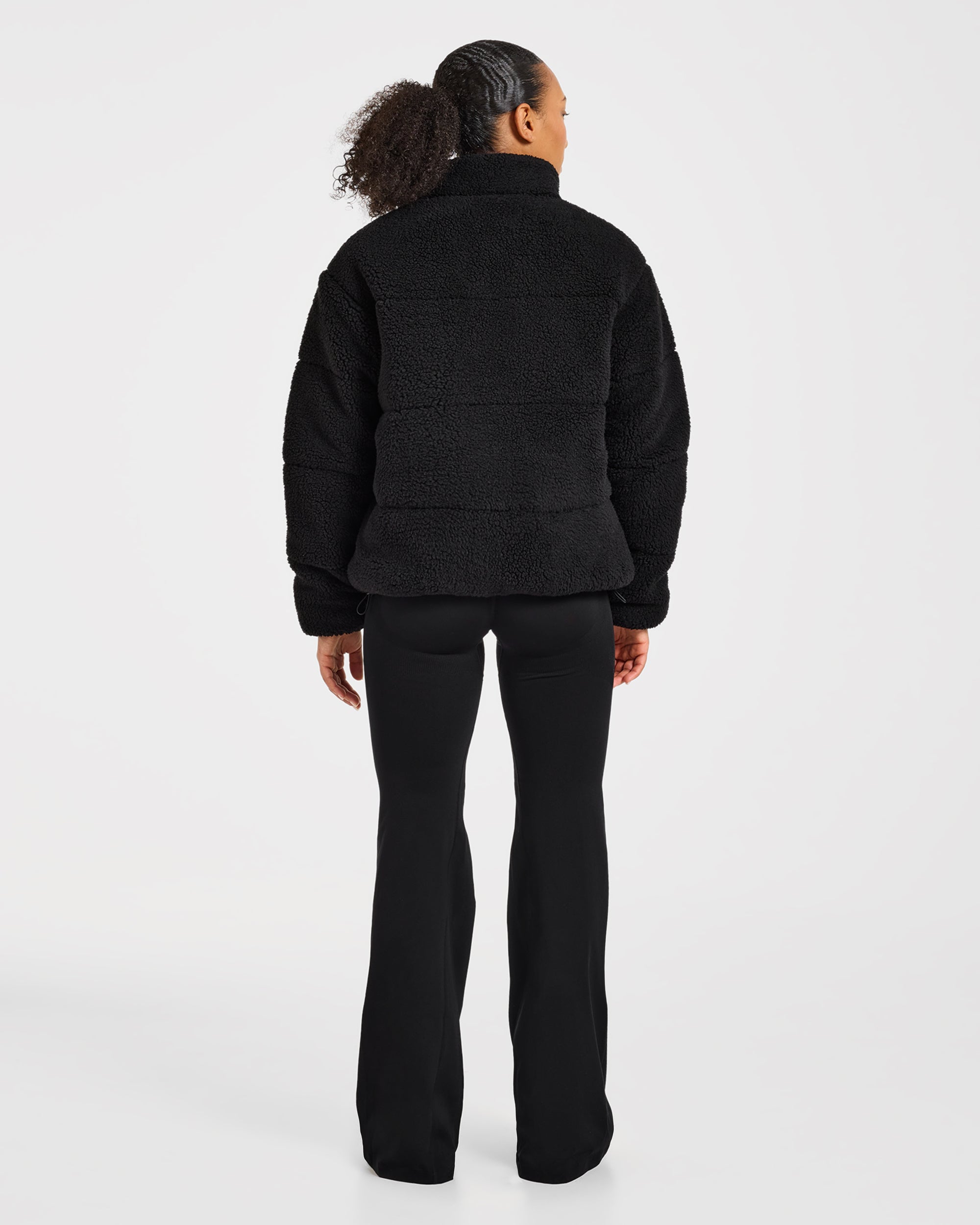 Signature Fleece Puffer Coat - Noir