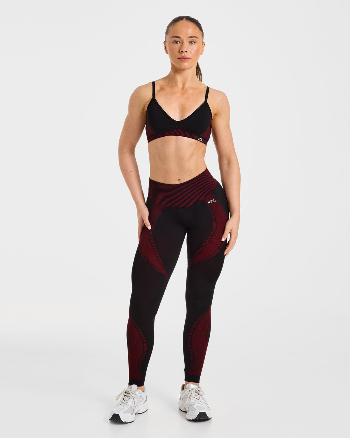 Charge Seamless Leggings - Noir/Rouge