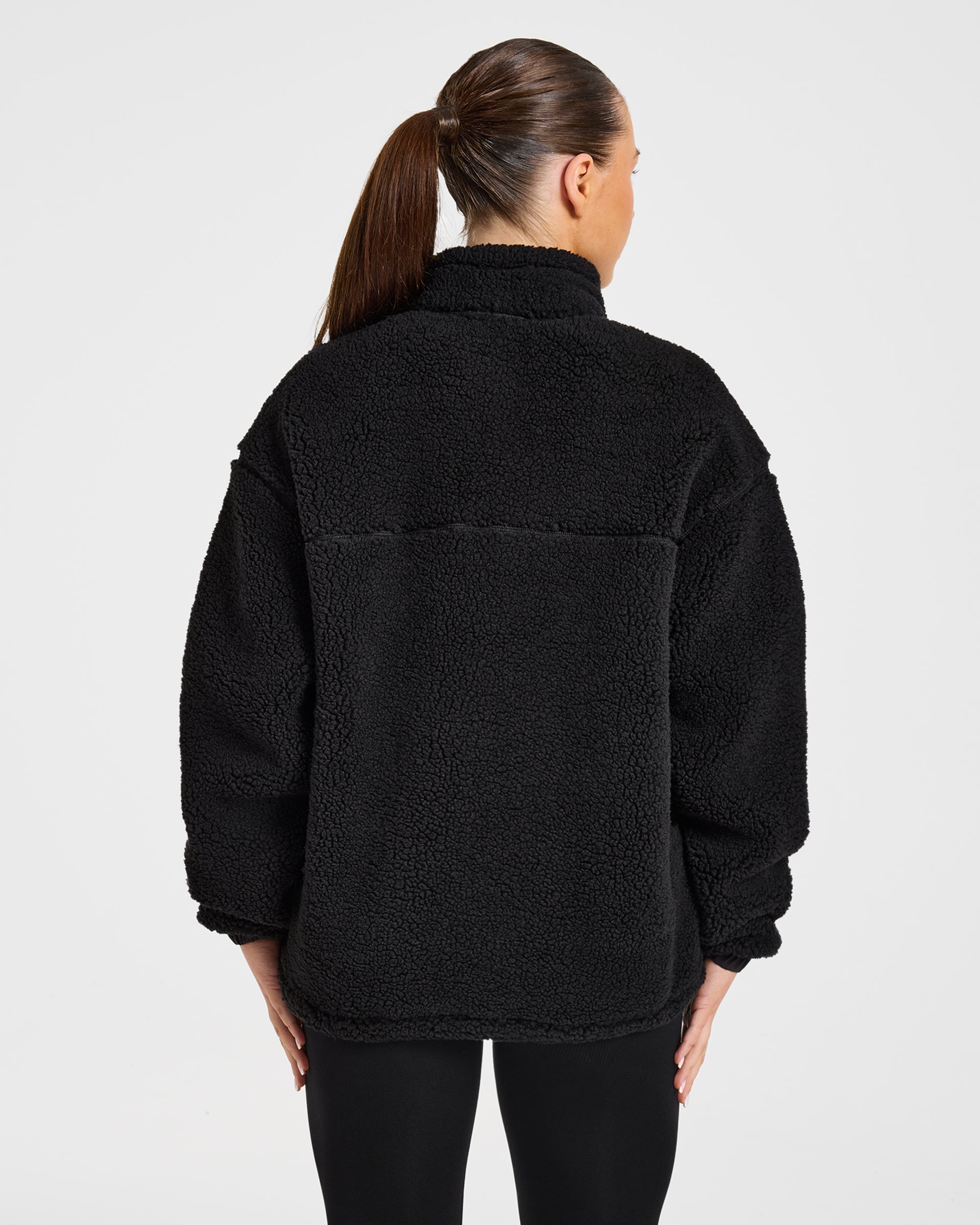Signature 1/4 Zip Fleece Pullover - Noir