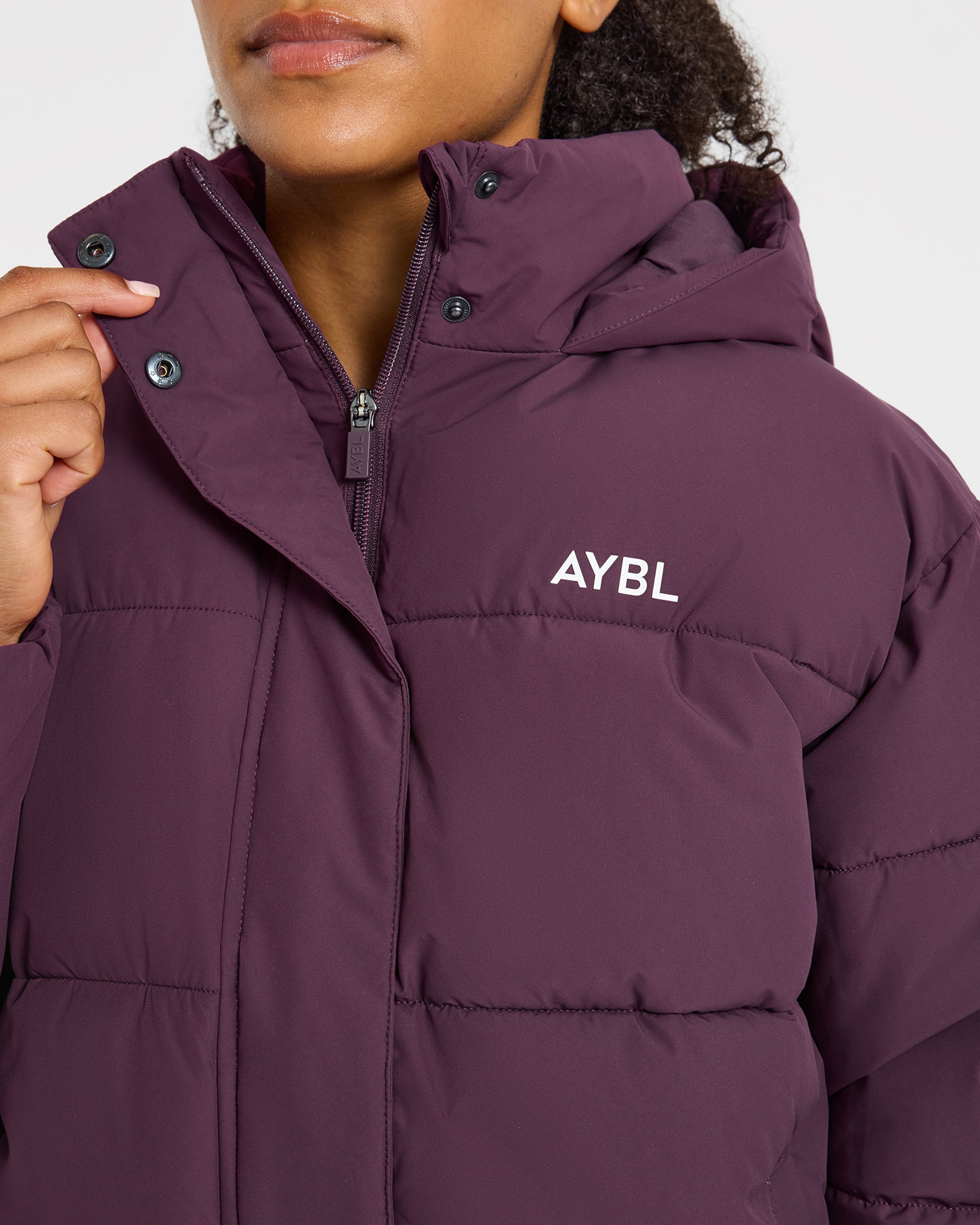 Signature Puffer Coat - Plum