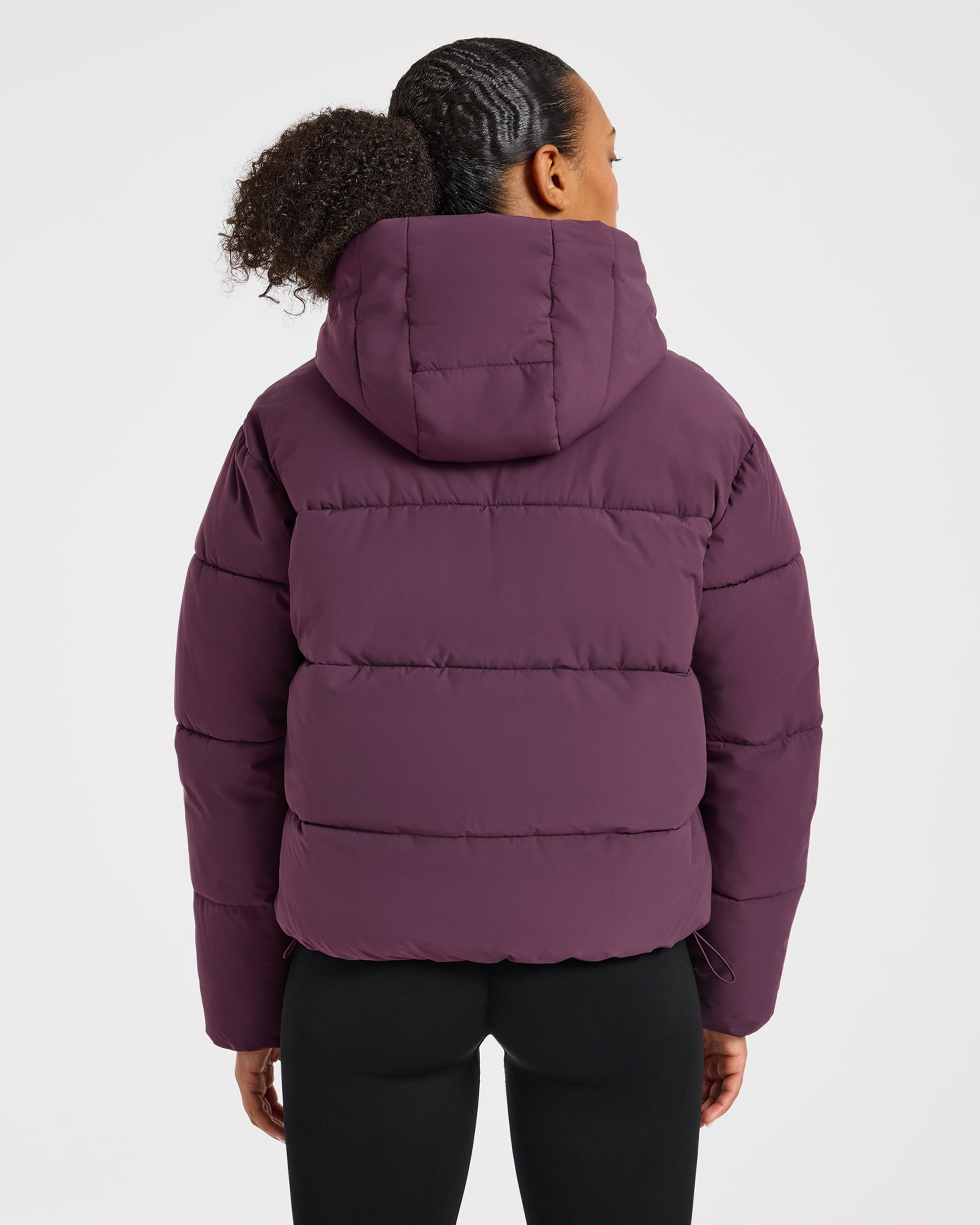 Signature Puffer Coat - Plum