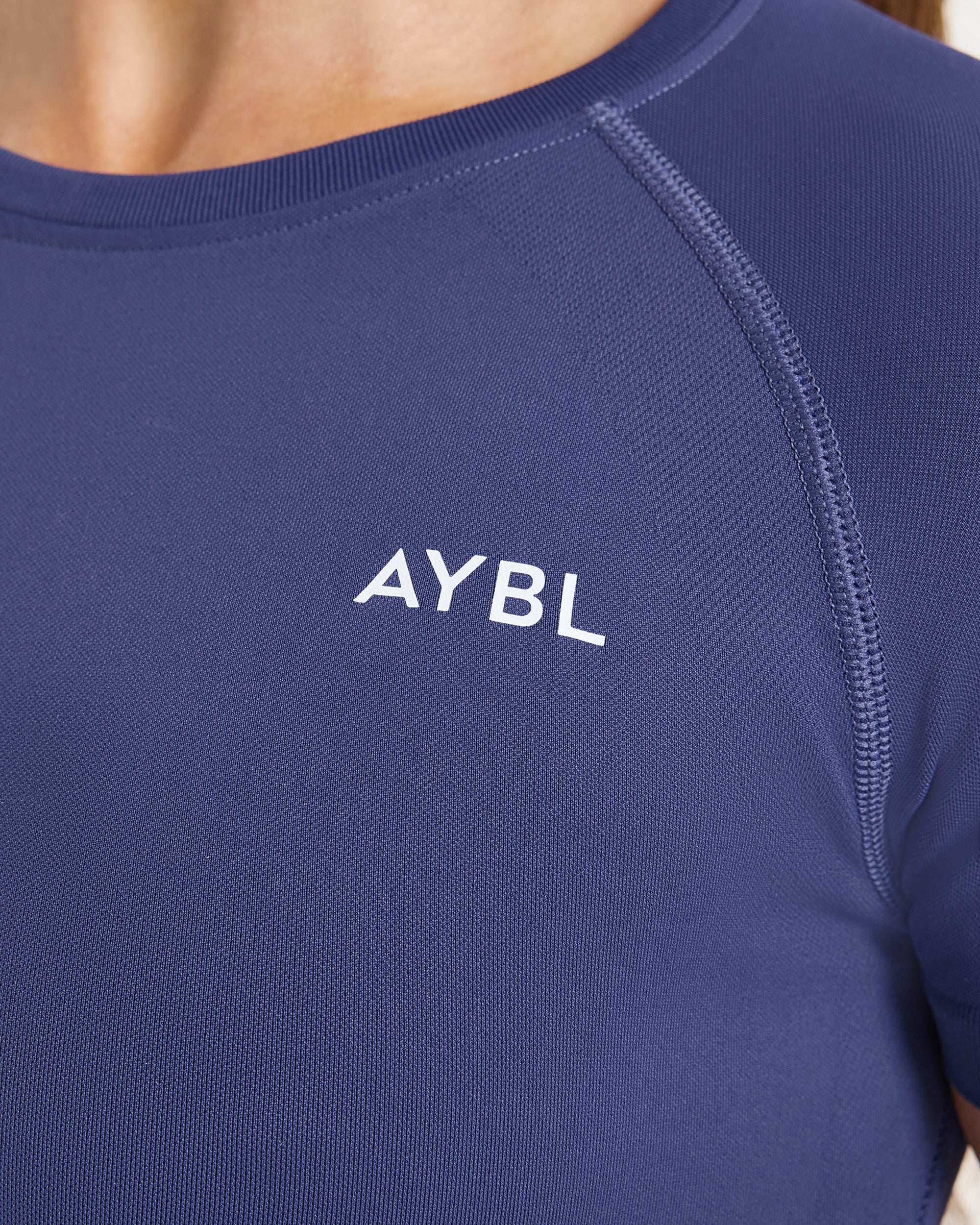 Enhance Seamless Short Sleeve Top - Storm Bleu