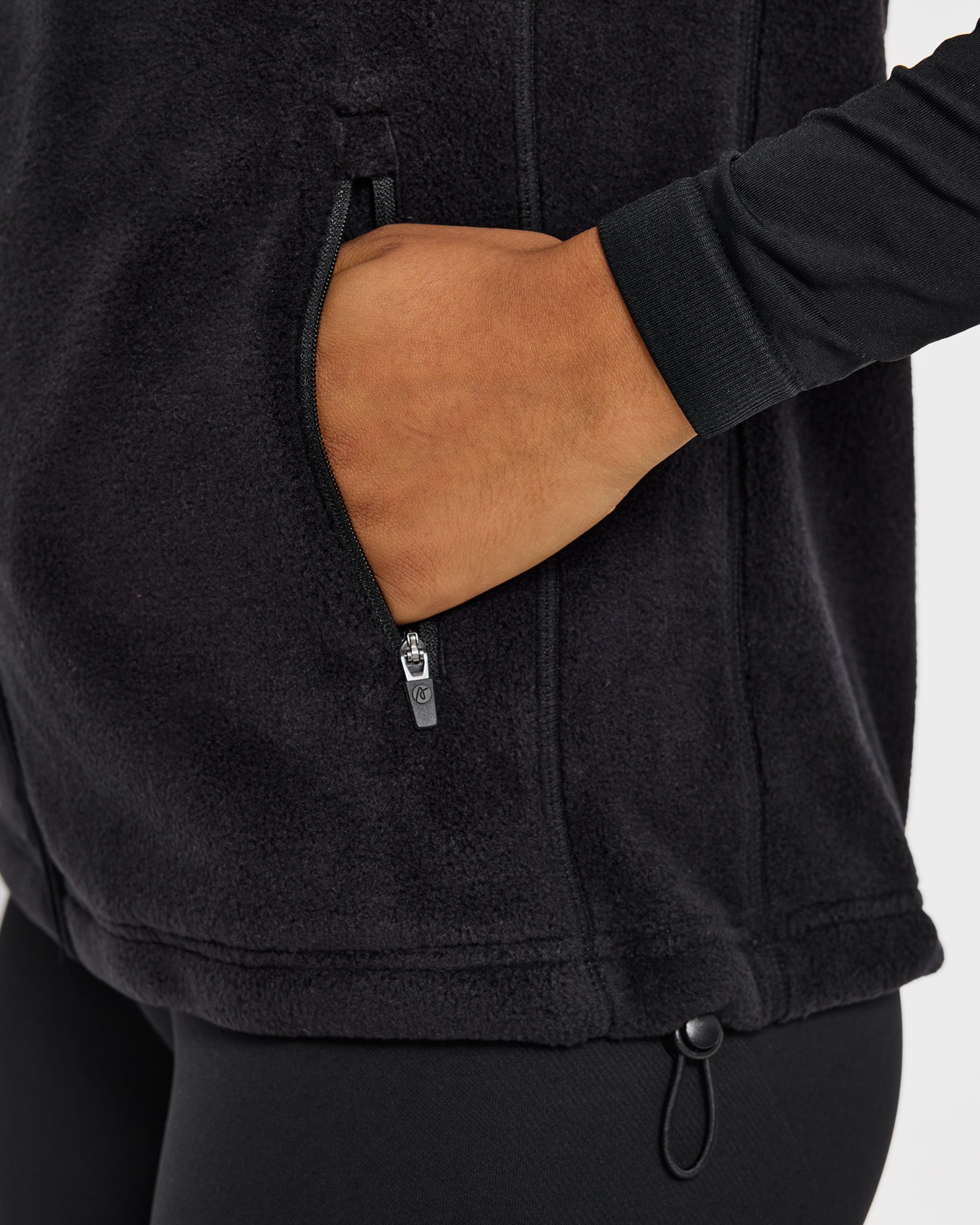 Signature Lightweight Fleece Gilet - Noir