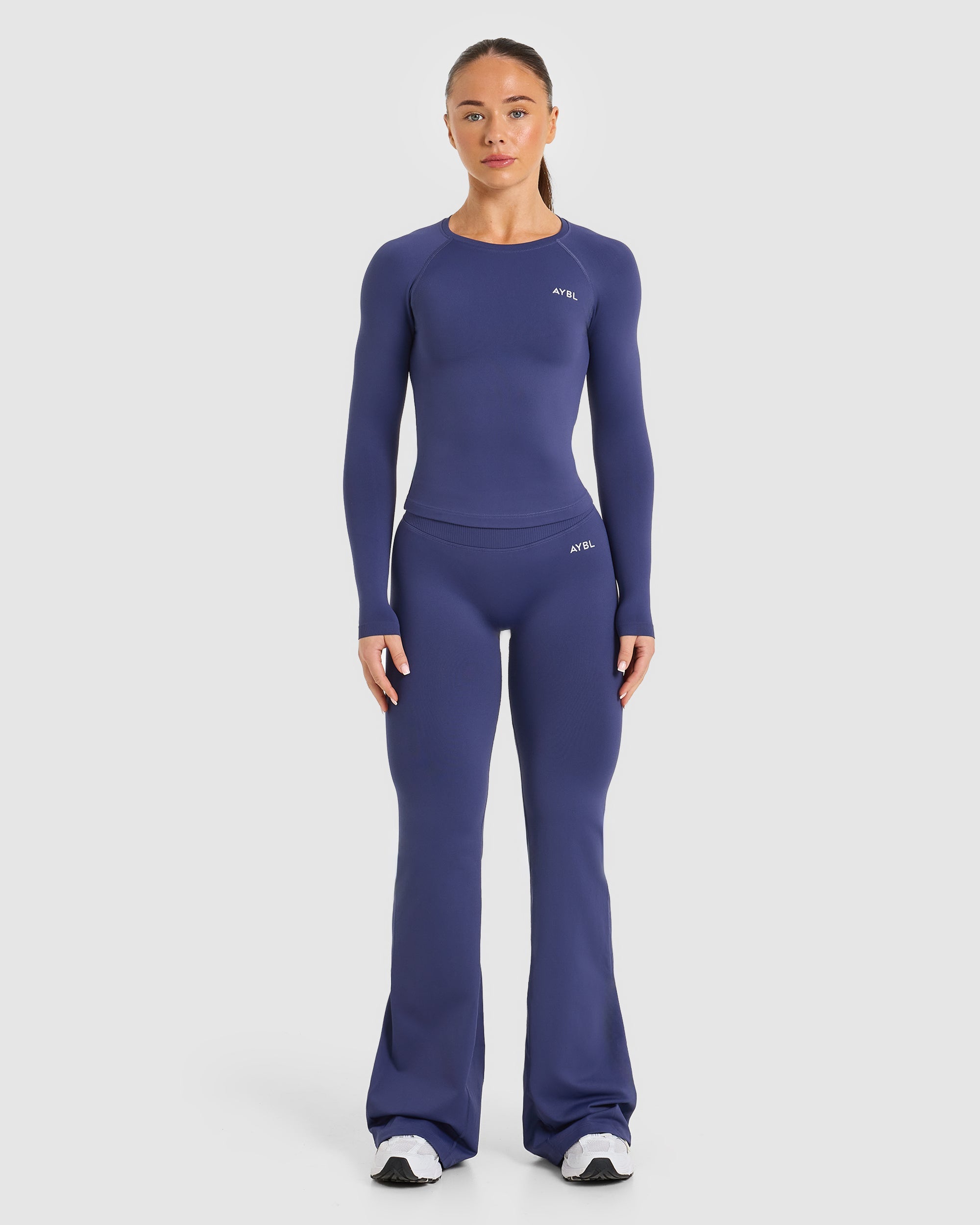 Enhance Seamless Long Sleeve Top - Storm Bleu
