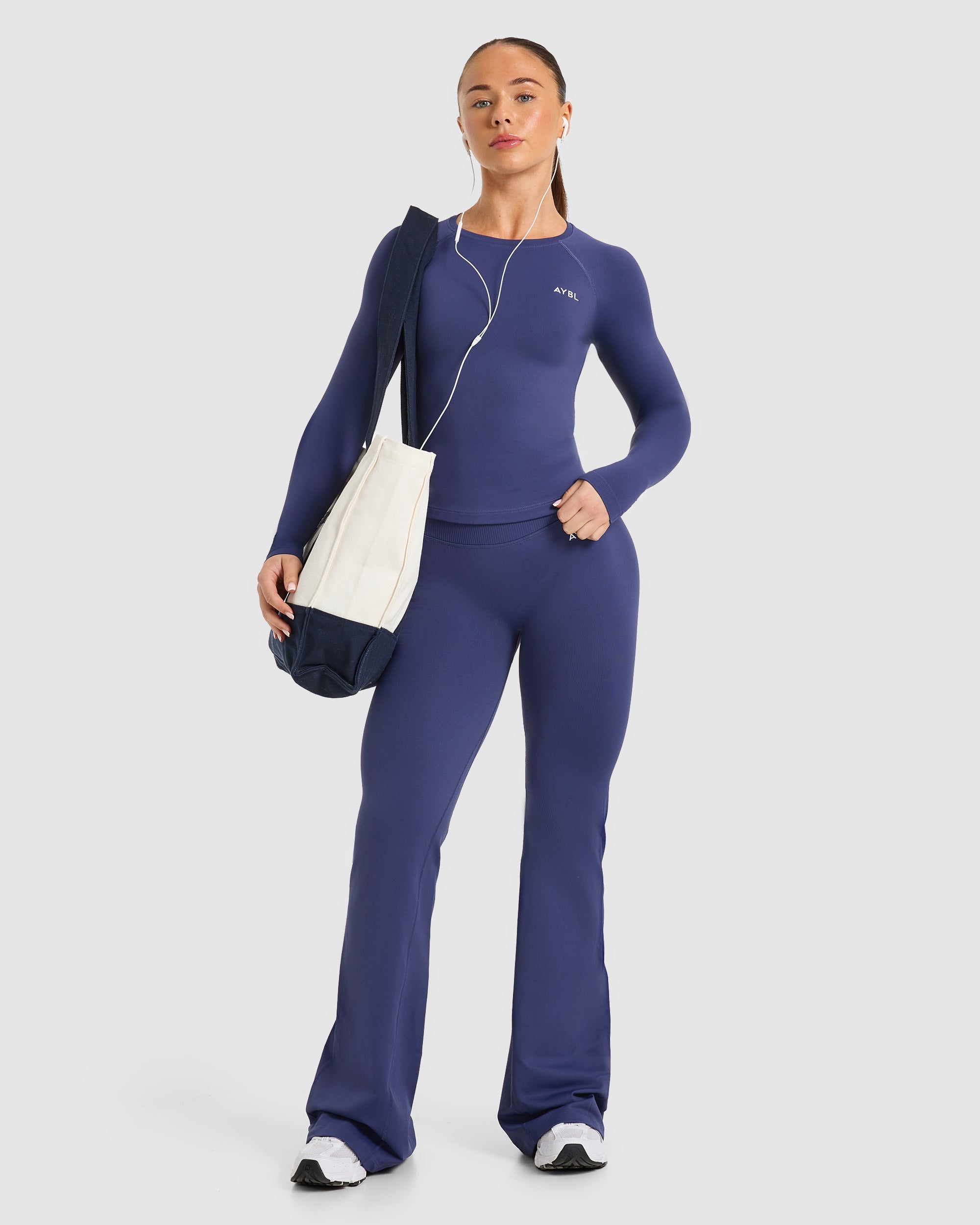 Enhance Seamless Long Sleeve Top - Storm Bleu