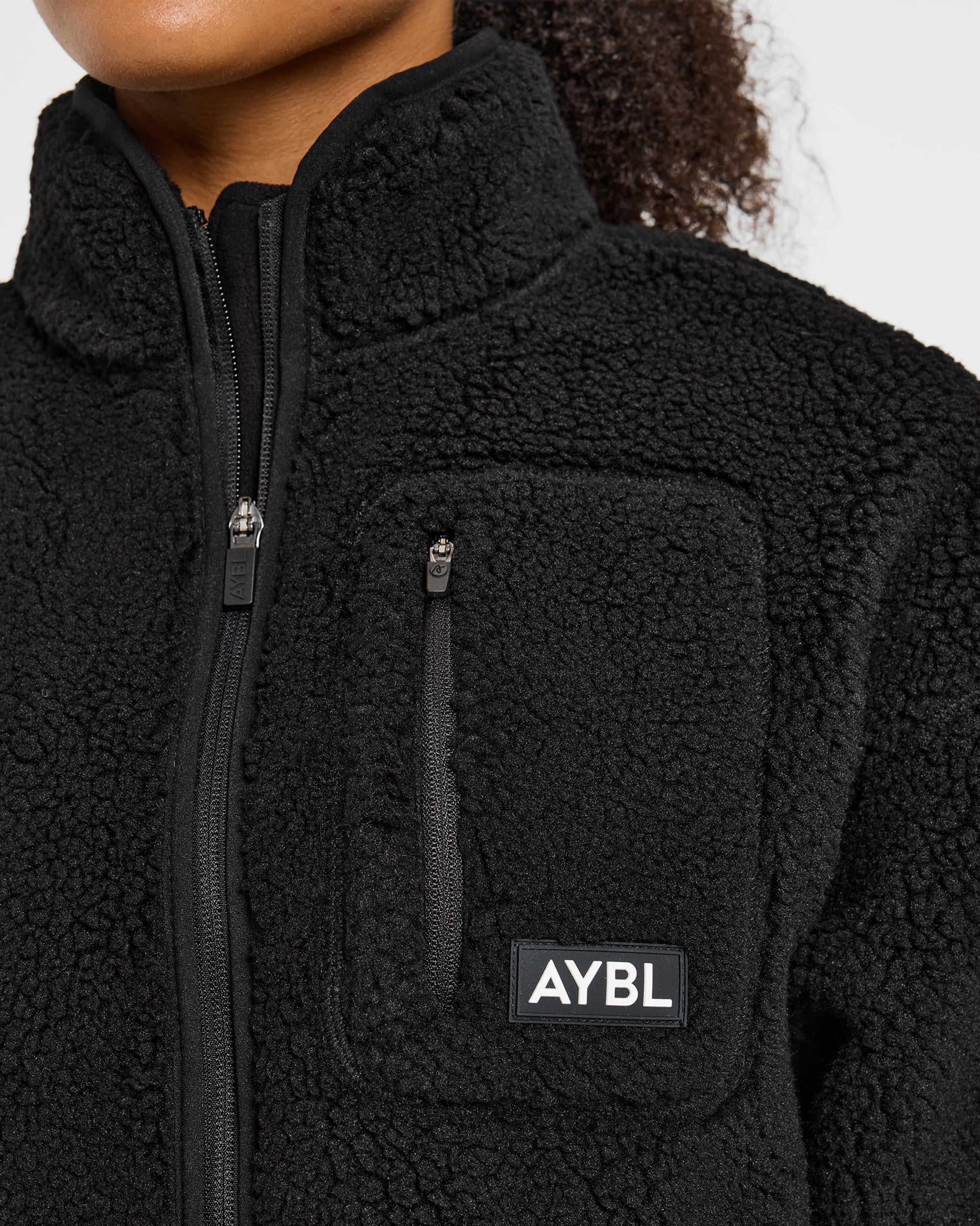 Signature Zip Up Fleece Jacket - Noir