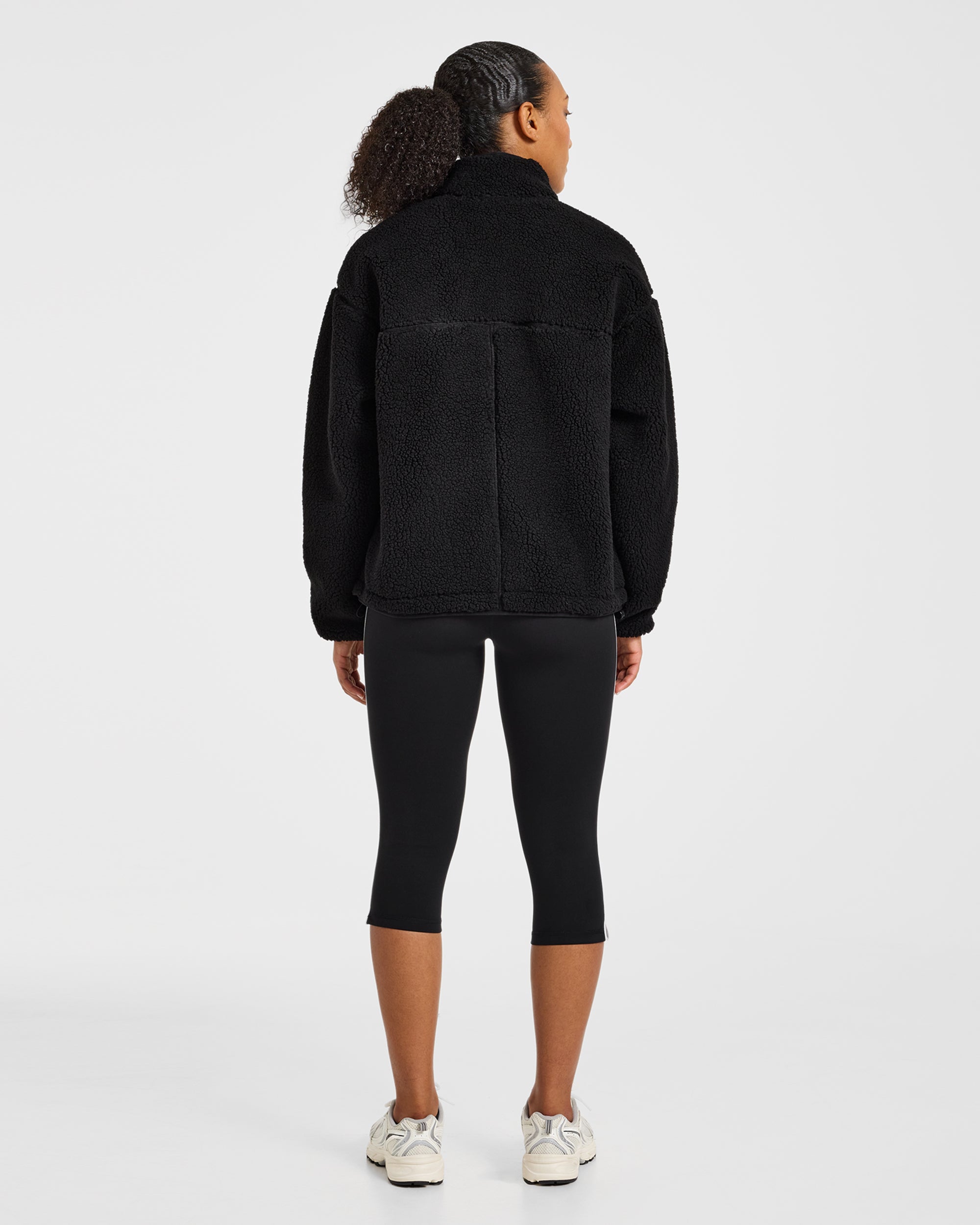 Signature Zip Up Fleece Jacket - Noir