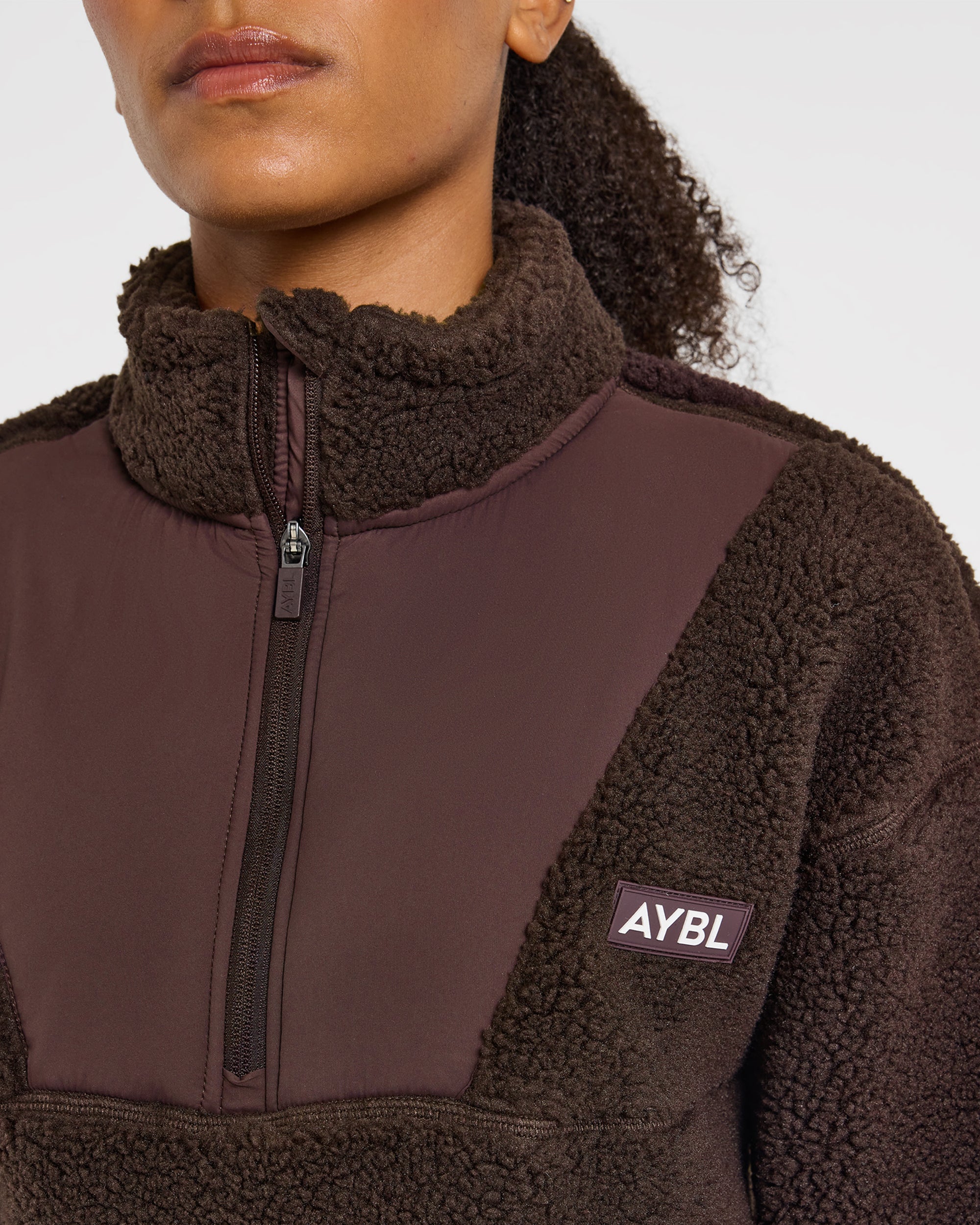 Signature 1/4 Zip Fleece Pullover - Cocoa Marron