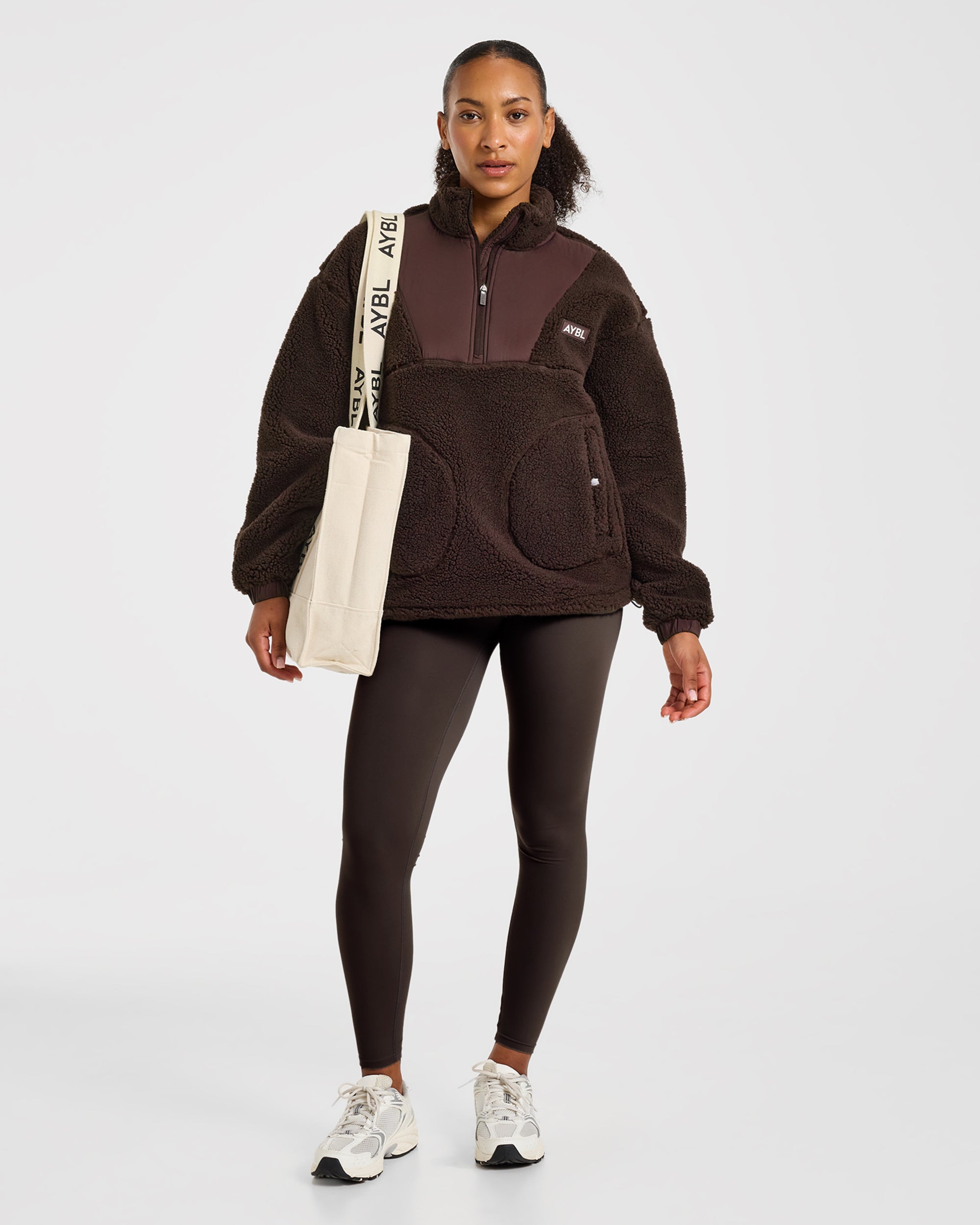 Signature 1/4 Zip Fleece Pullover - Cocoa Marron