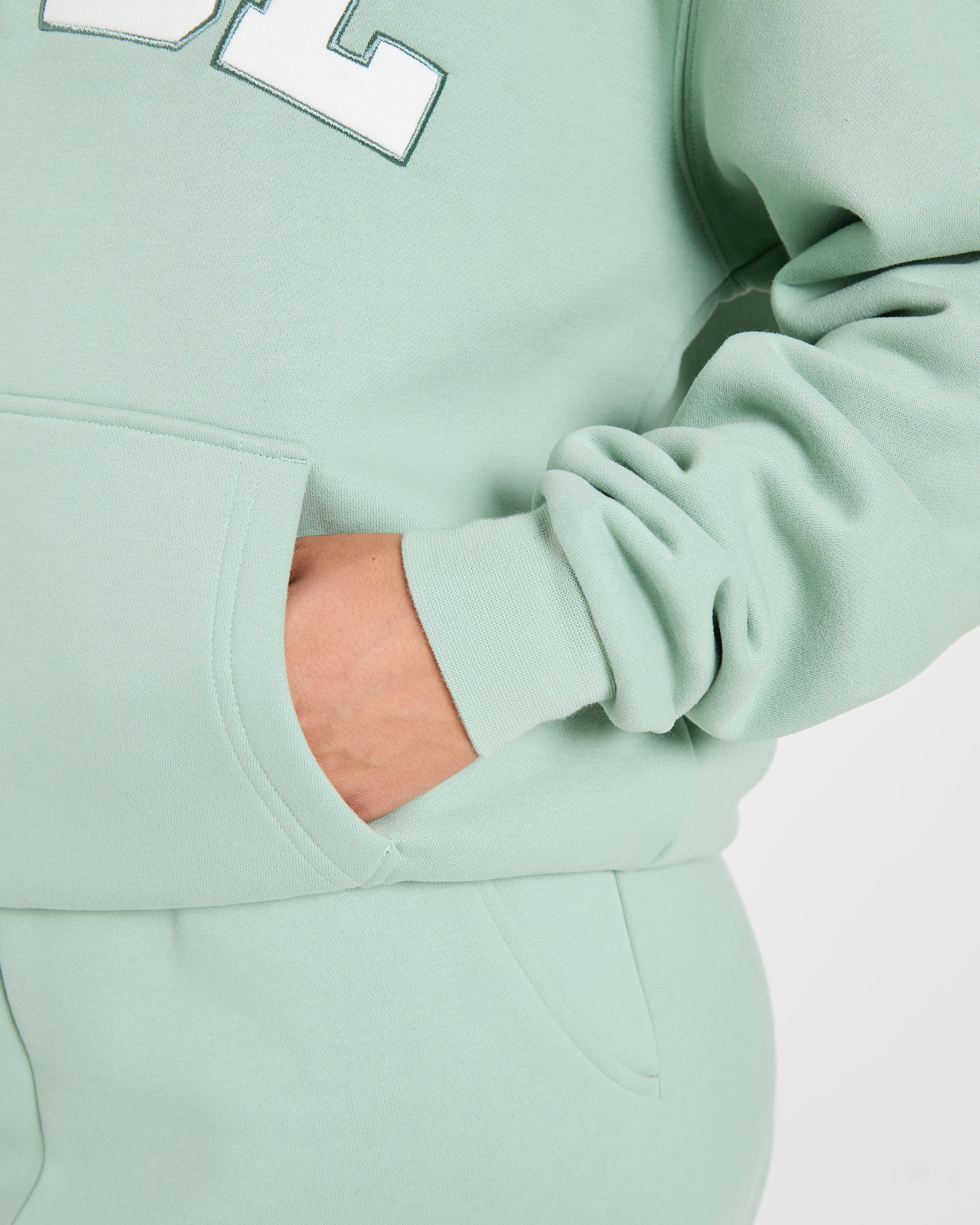 Varsity 2.0 Oversized Hoodie - Sage Vert