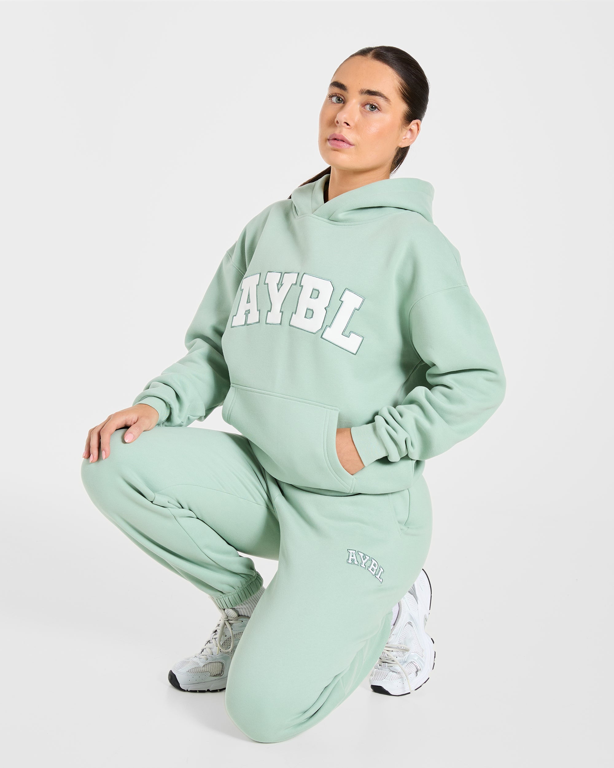 Varsity 2.0 Oversized Hoodie - Sage Vert