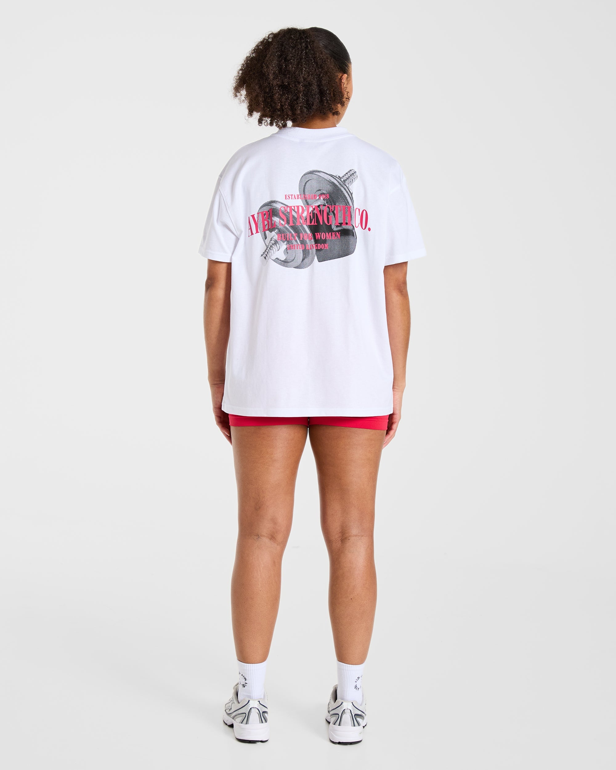 AYBL Strength Co Oversized T Shirt - White