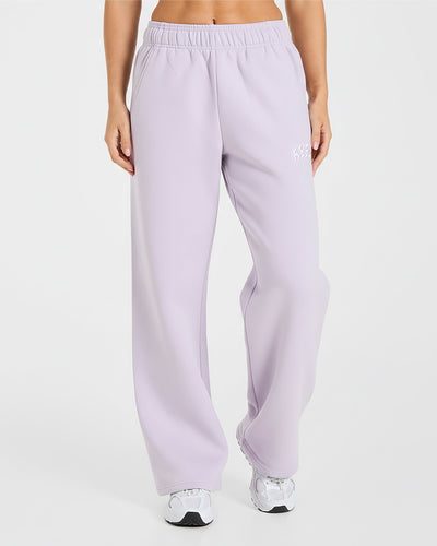 Varsity 2.0 Oversized Straight Leg Joggers - Lilac